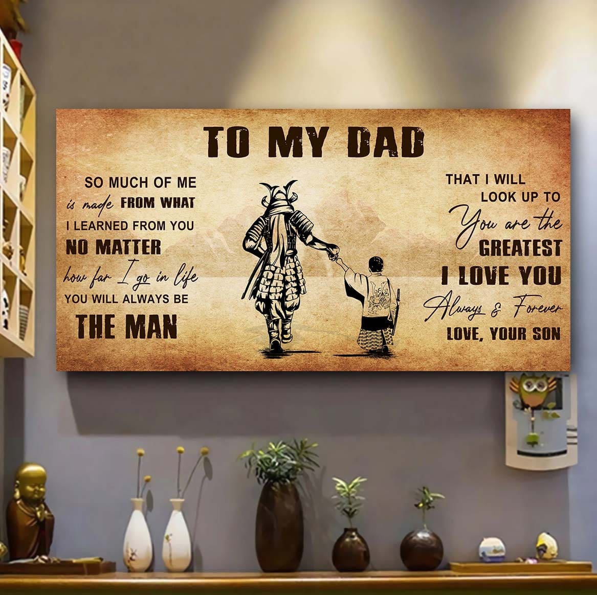 DRB To My Dad - You Are The Greatest I Love You Poster Canvas Gift For Father From Son