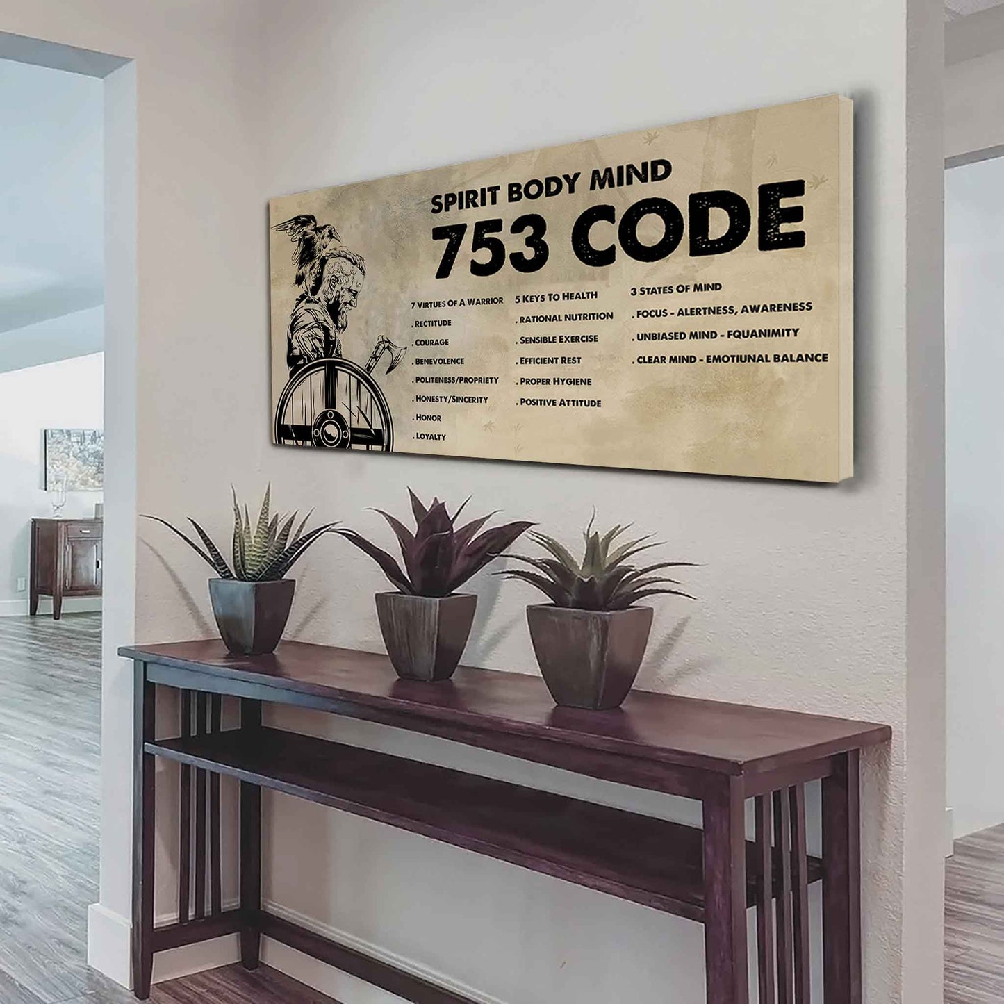 DRB VGT Poster Canvas 7 5 3 Code Motivation Quotes