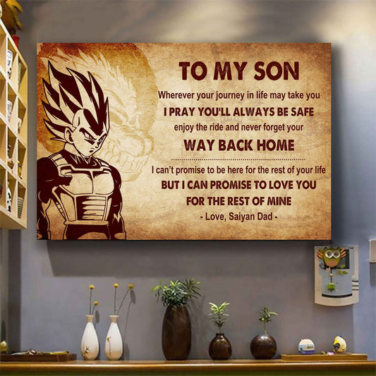New Version Warrior Poster Canvas Your Way Back Home From Dad To Son Gift For Your Son