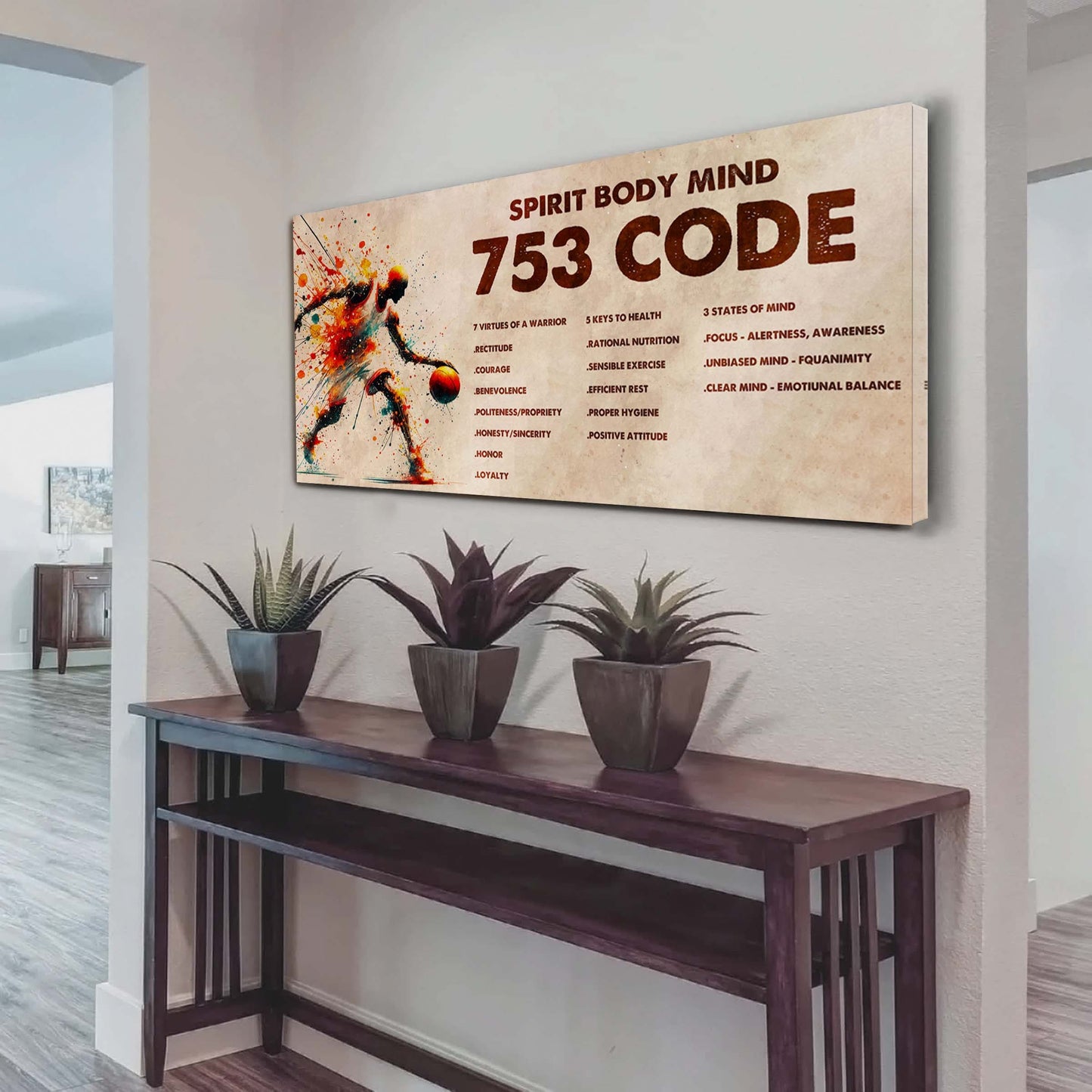 DRB VGT Poster Canvas 7 5 3 Code Motivation Quotes