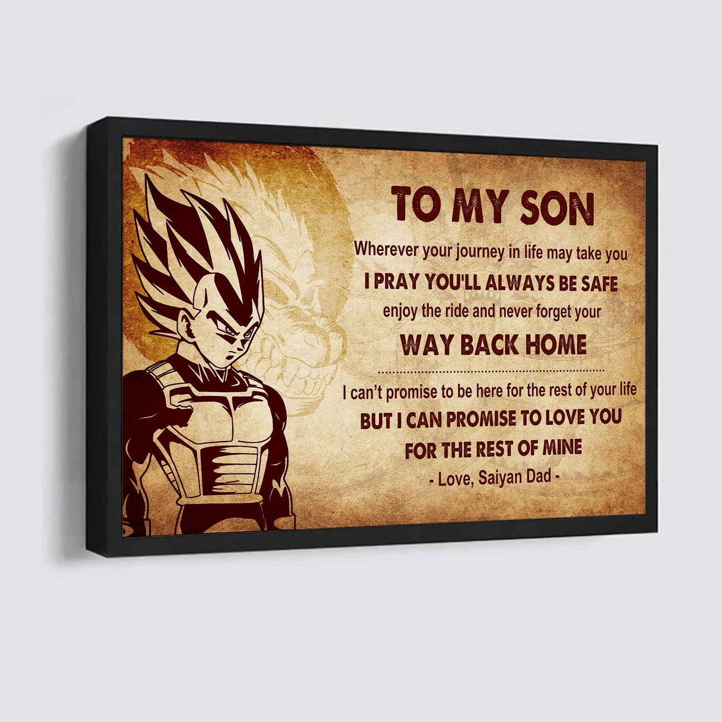 New Version Warrior Poster Canvas Your Way Back Home From Dad To Son Gift For Your Son