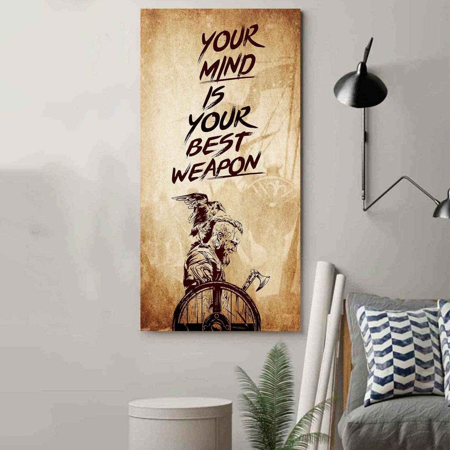 Warrior Your Mind Is Your Best Weapon Poster Canvas Motivation Canvas Gift For You