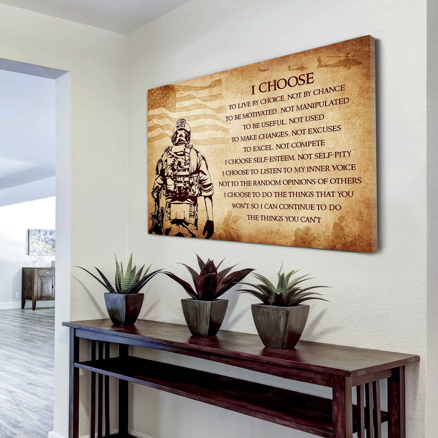 Viking Poster Canvas I Choose To Live By Choice Best Gift With Motivation Quotes