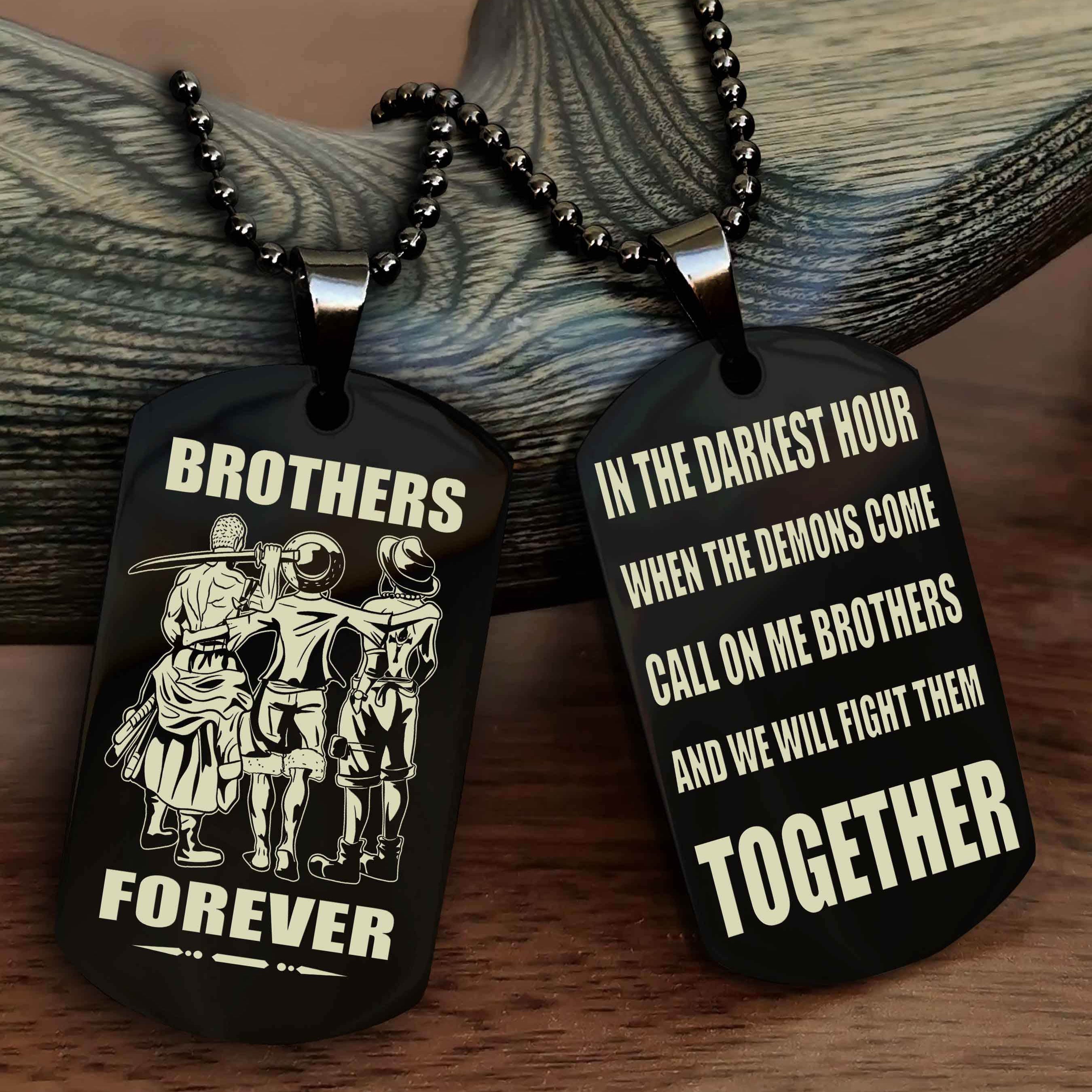 DRB Personalized Double Sided Dog Tag For My Brother - Call On Me Brother And We Will Fight Them Together Gift For Your Friend