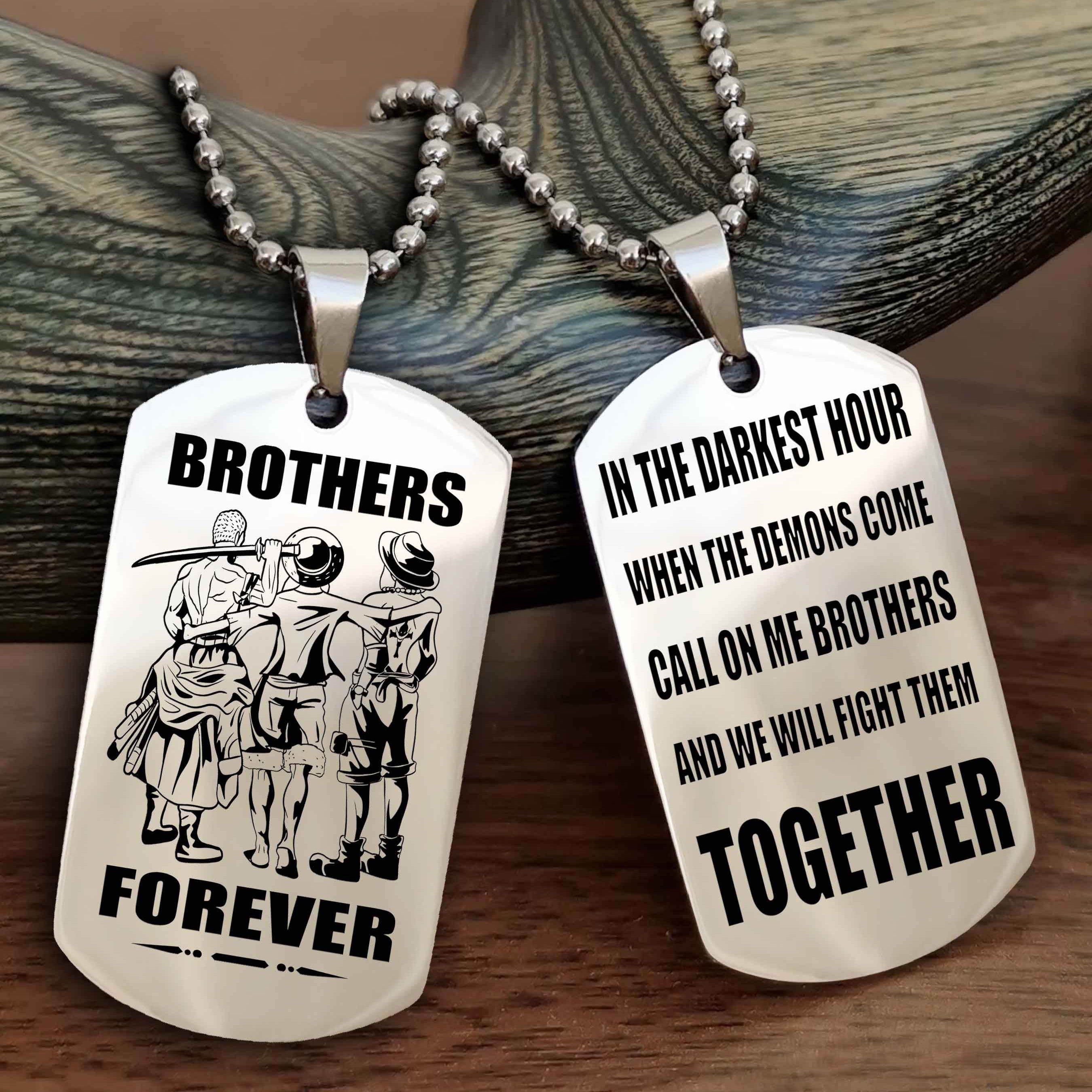 Viking 3 Brother Personalized Double Sided Dog Tag For My Brother - Call On Me Brother And We Will Fight Them Together Gift For Your Friend