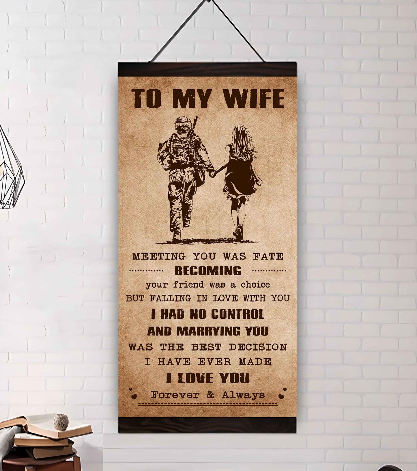 DRB VGT- Poster Canvas To My Wife Meeting You Was Fate - I Love You Forever And Always Gift For Your Wife