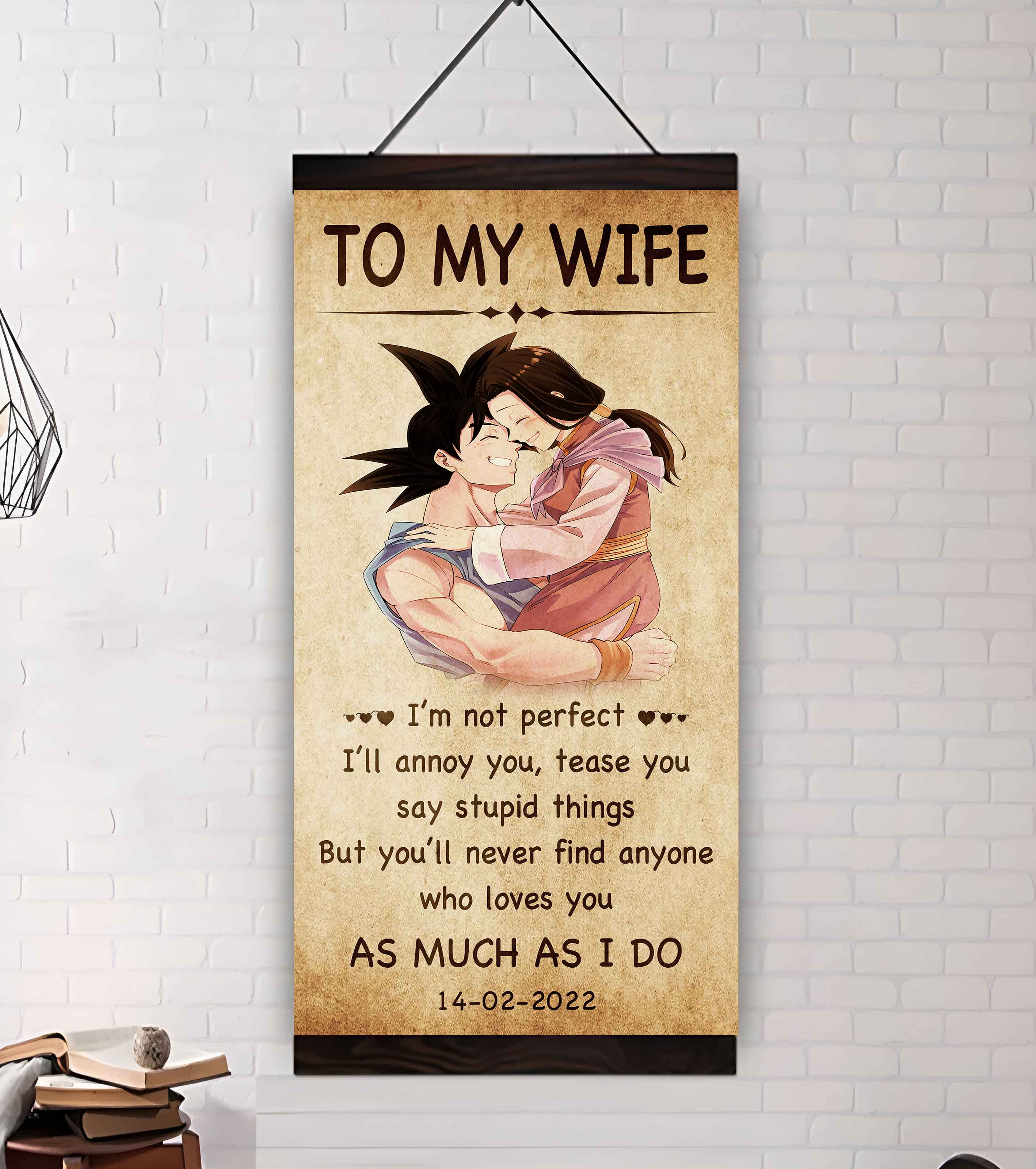 Family Poster Canvas To My Wife - I Am Not Perfect