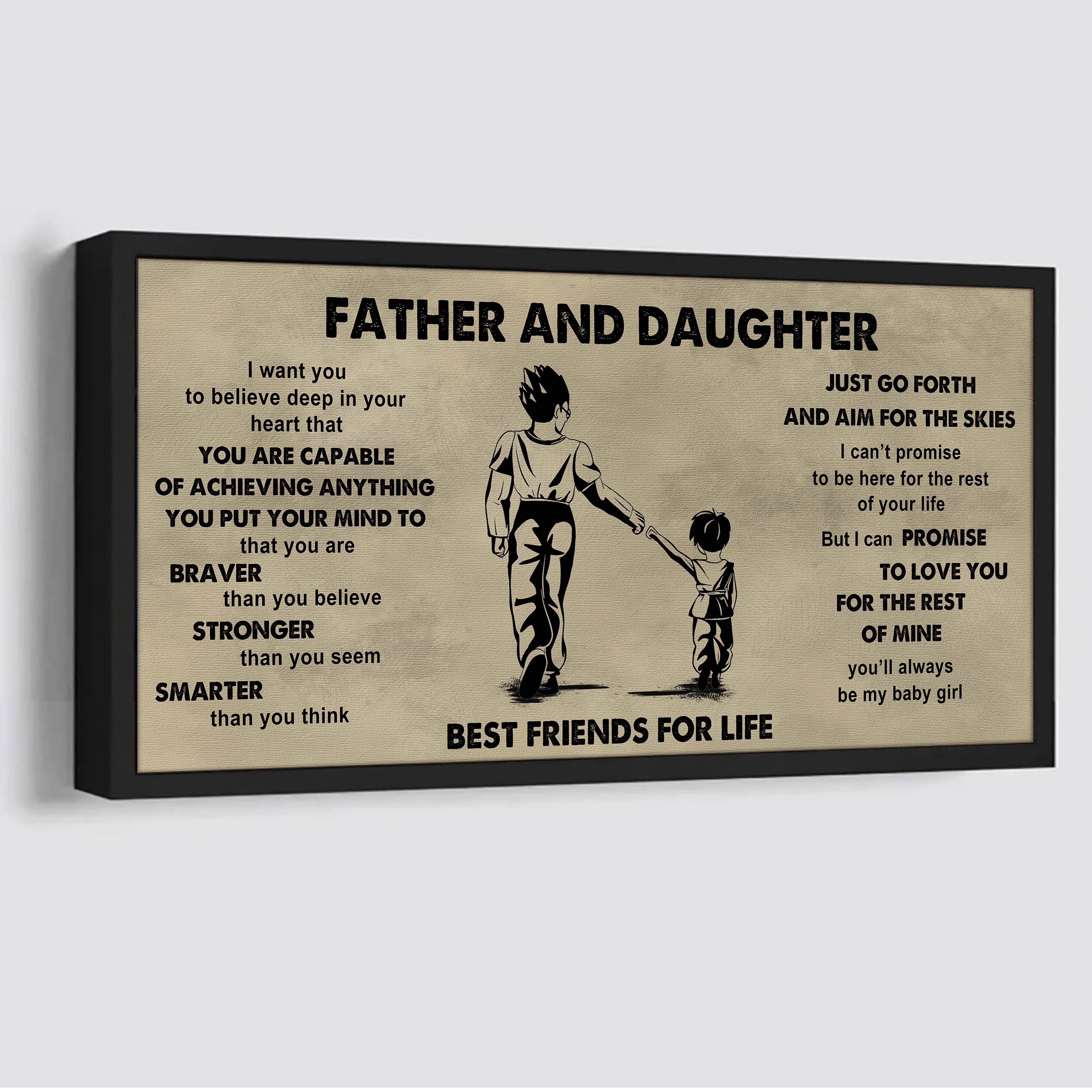 Family photo upload Father And Son Best Friends For Life - That You Are Braver Than You Believe Poster Canvas Gift For Son From Father