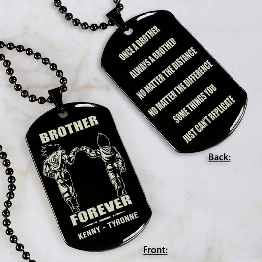 Personalized double sided dog tag call on me brother gift for brother dog tag for brother Once a brother always a brother