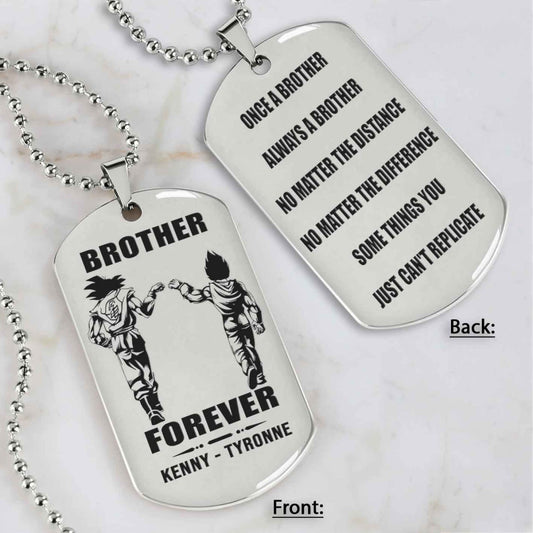 Personalized double sided dog tag call on me brother gift for brother dog tag for brother Once a brother always a brother