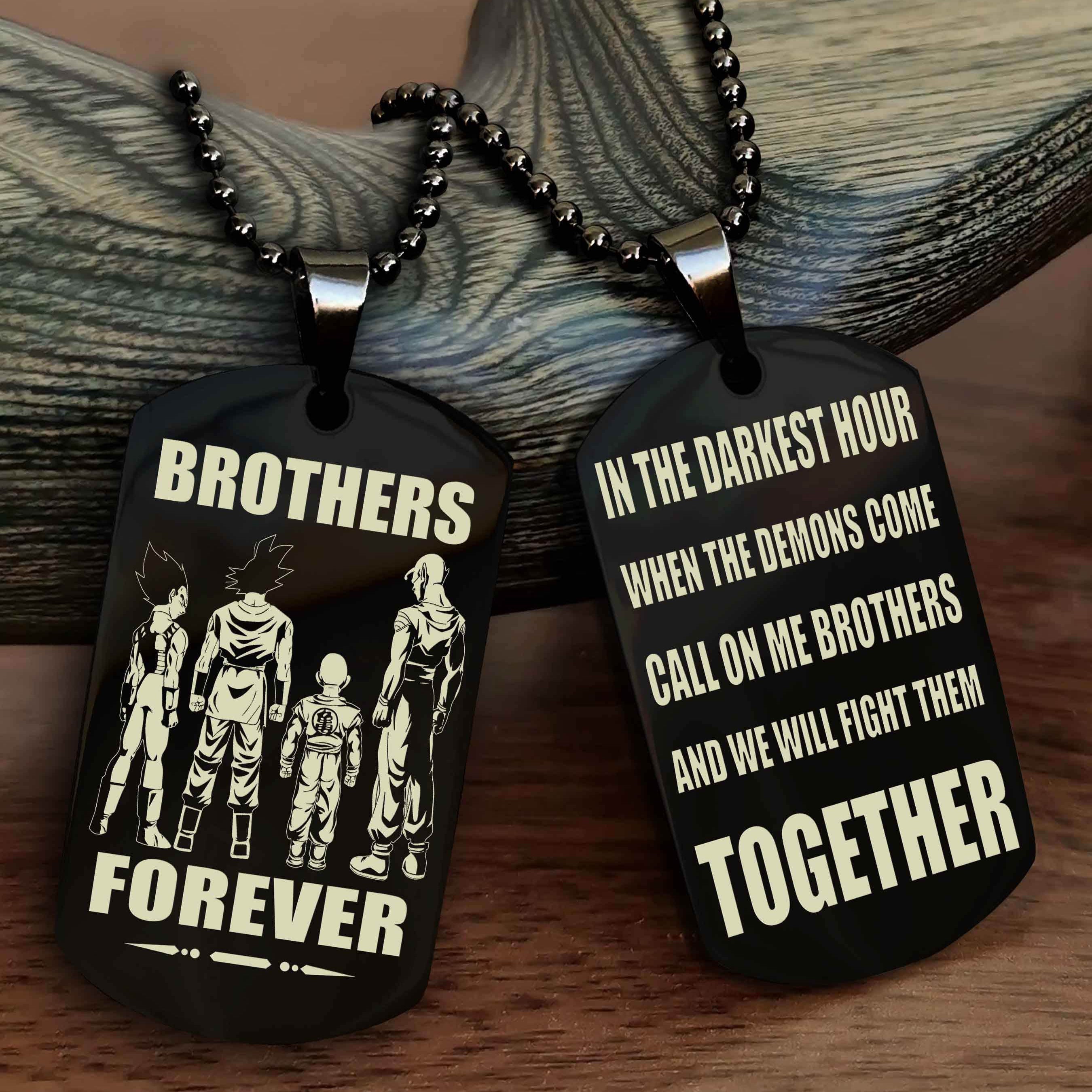 DRB Personalized Double Sided Dog Tag For My Brother - Call On Me Brother And We Will Fight Them Together Gift For Your Friend