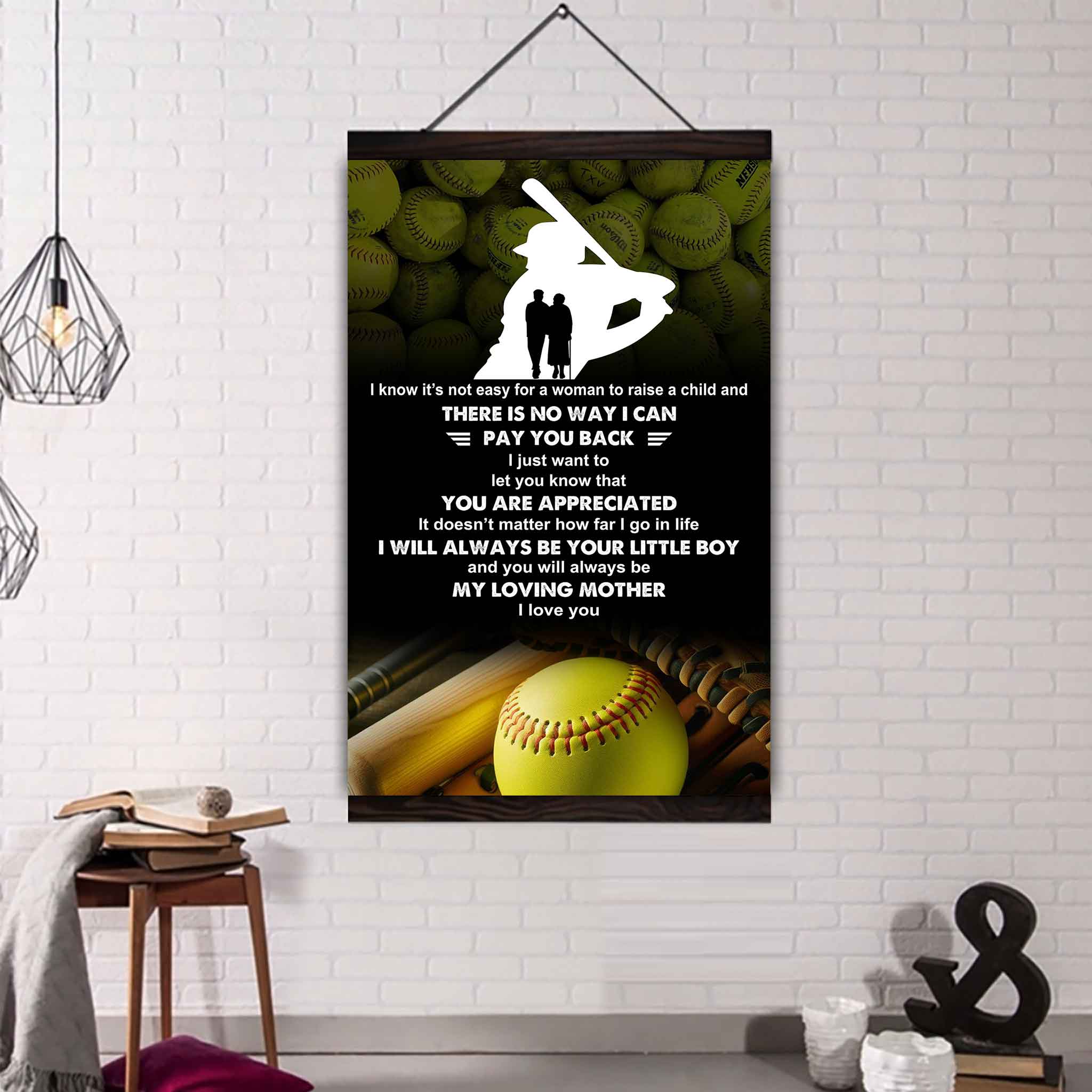 Poster Canvas To My Mom I Know It's Not Easy - I Will Always Be Your Little Boy Gift From Son
