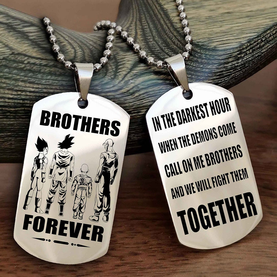 DRB Personalized Double Sided Dog Tag For My Brother - Call On Me Brother And We Will Fight Them Together Gift For Your Friend