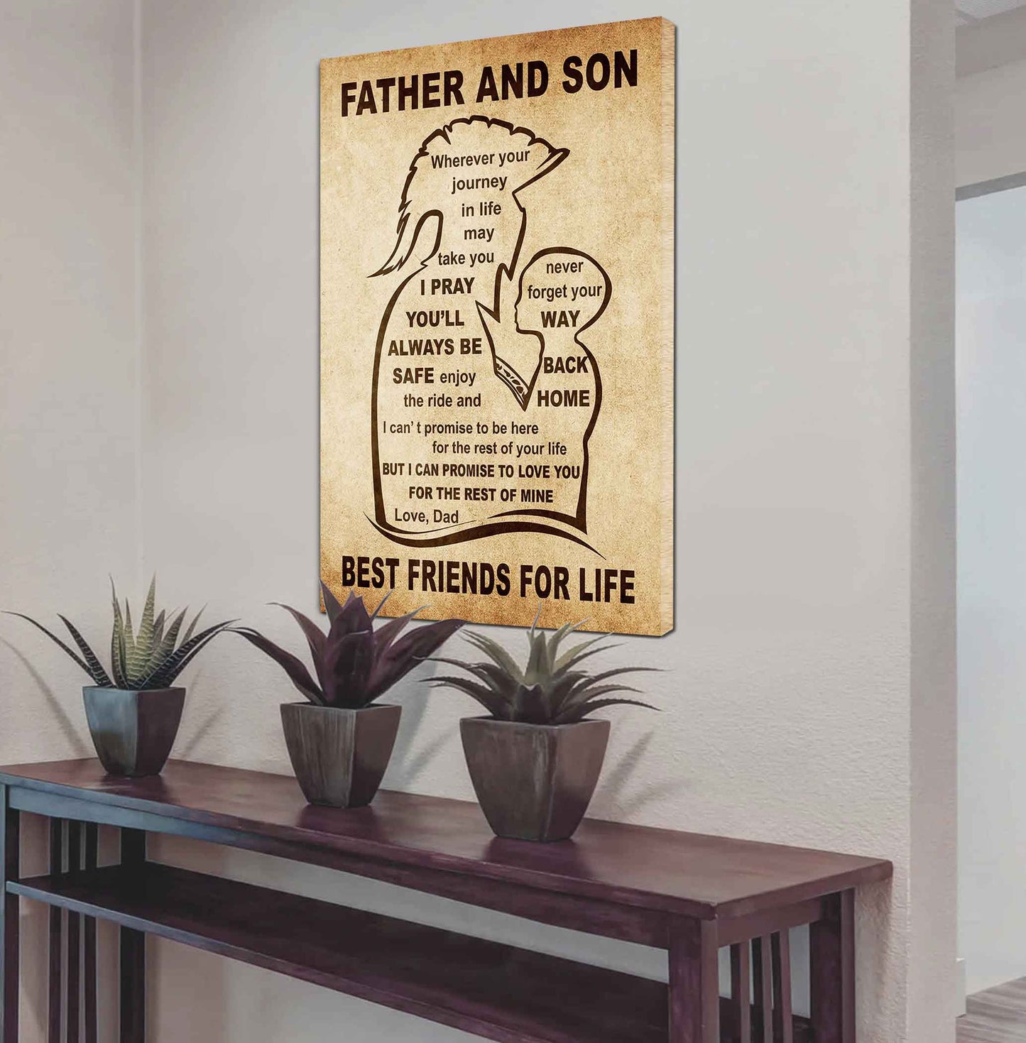 Personalized Family Poster Canvas Never Forget Your Way Back Home To My Son Gift From Dad Gift For Your Son