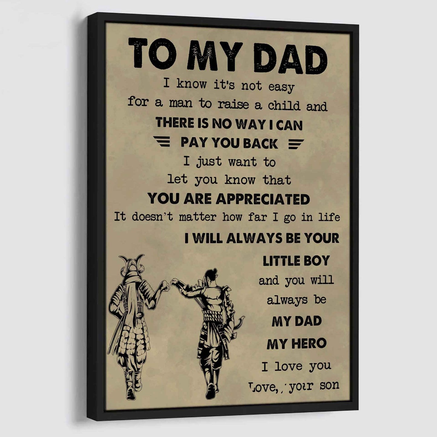 DRB Poster Canvas To My Dad-I love you in every universe