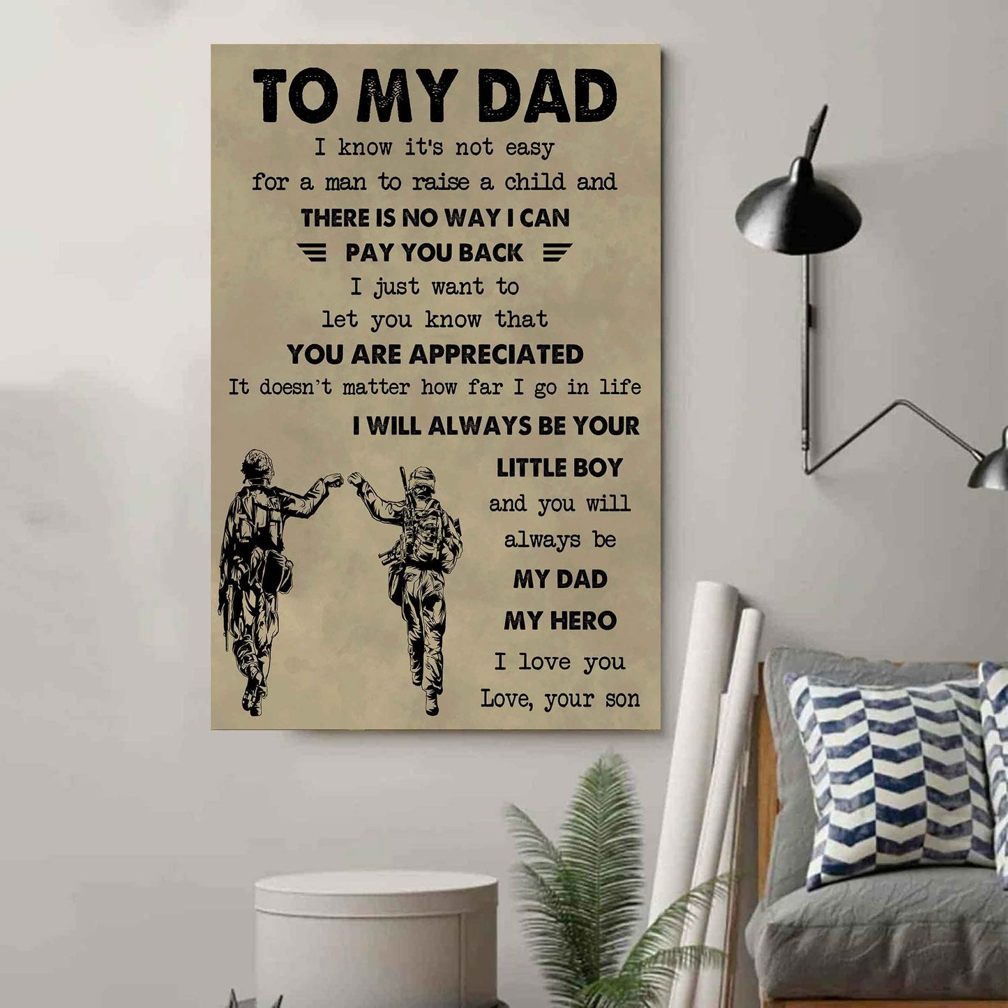 DRB Poster Canvas To My Dad-I love you in every universe