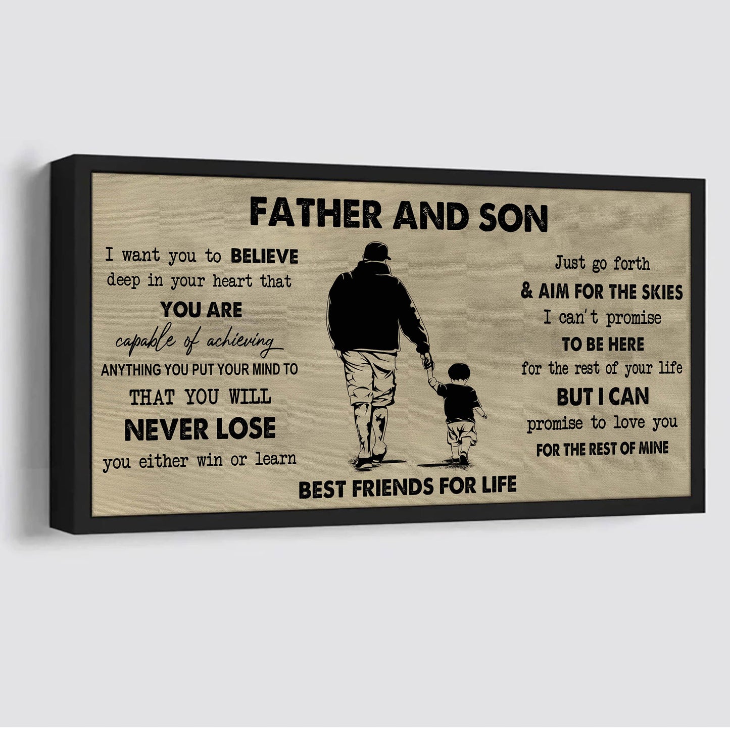 Father And Kids Best Friend For Life - You Will Never Lose Poster Canvas