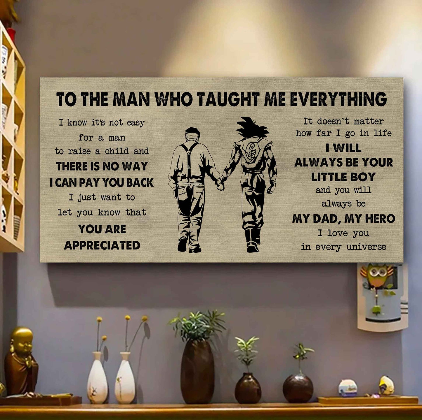 DRB Poster Horizontal Canvas To My DRB Dad I Know It's Not Easy To Raise A Child I Will Always Be Your Little Boy Gift From Son To Dad