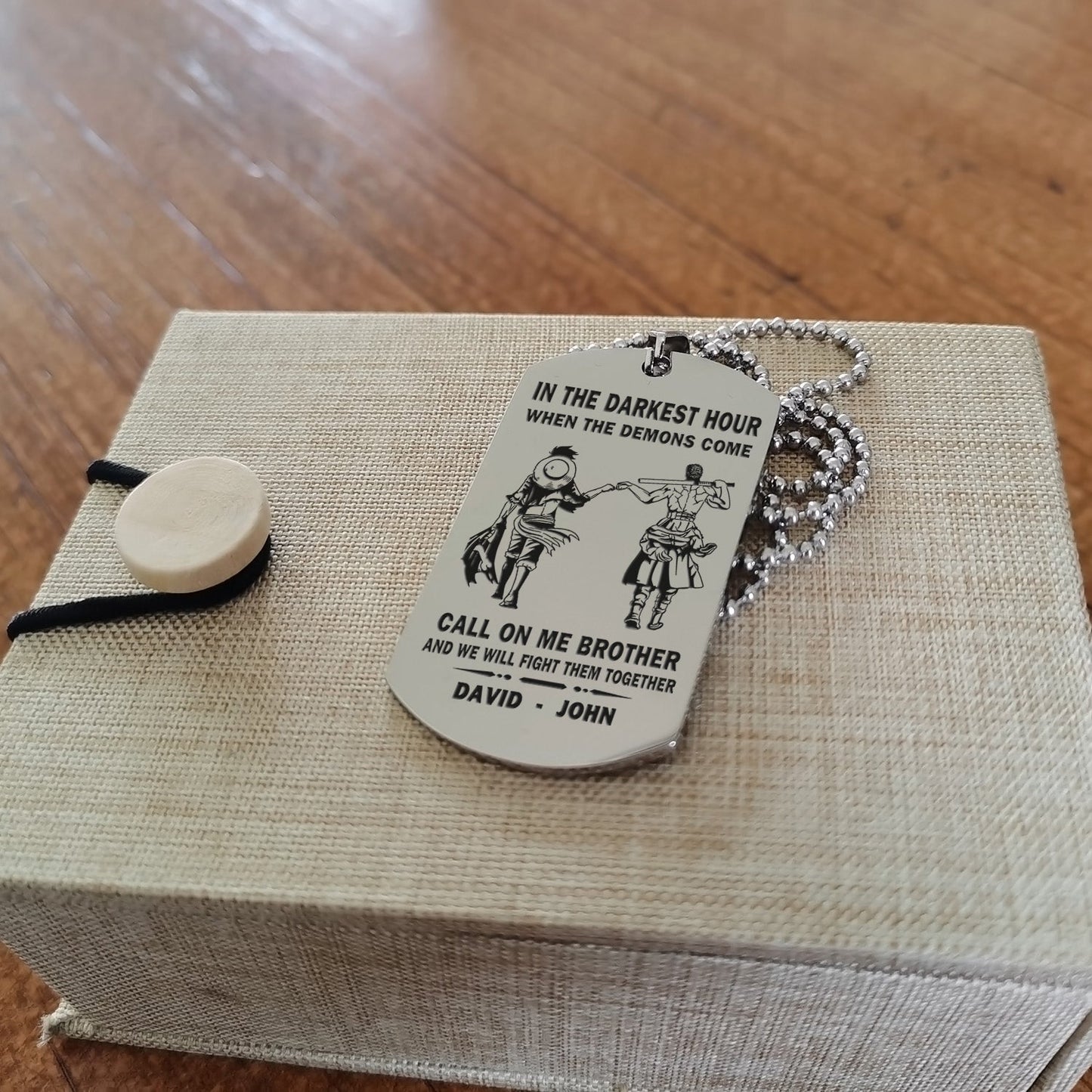 Personalized One Sided Dog Tag Call On Me Brother And We Will Fight Them Together Gift For Your Brother Your Cousins
