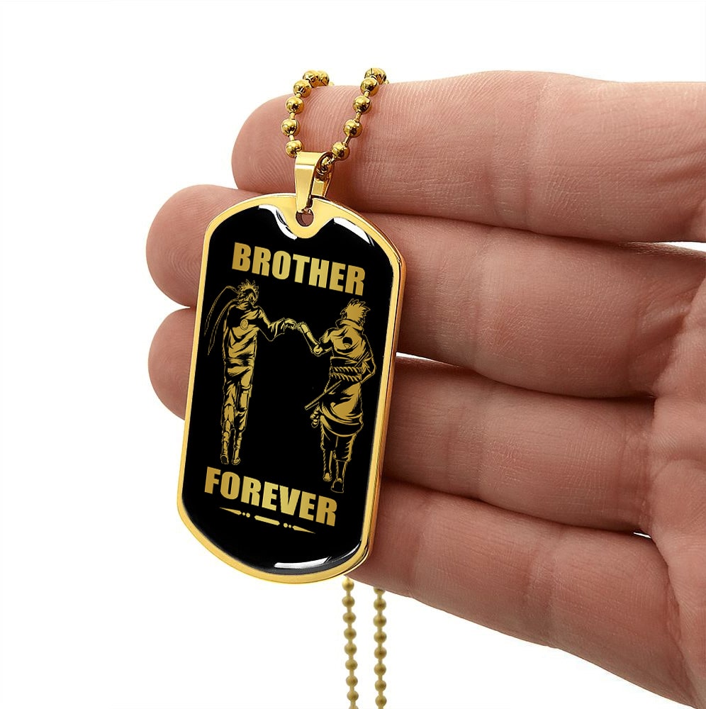 Viking-Military Chain (18K Gold Plated)-gifts from brother, n the darkest hour, When the demons come call on me brother and we will fight them together