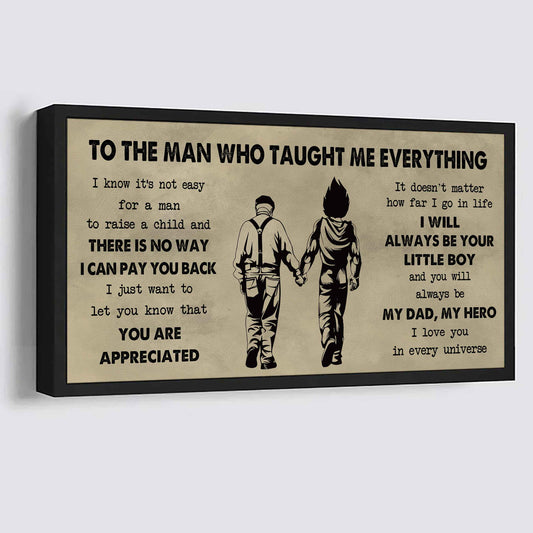 DRB Poster Horizontal Canvas To My DRB Dad I Know It's Not Easy To Raise A Child I Will Always Be Your Little Boy Gift From Son To Dad