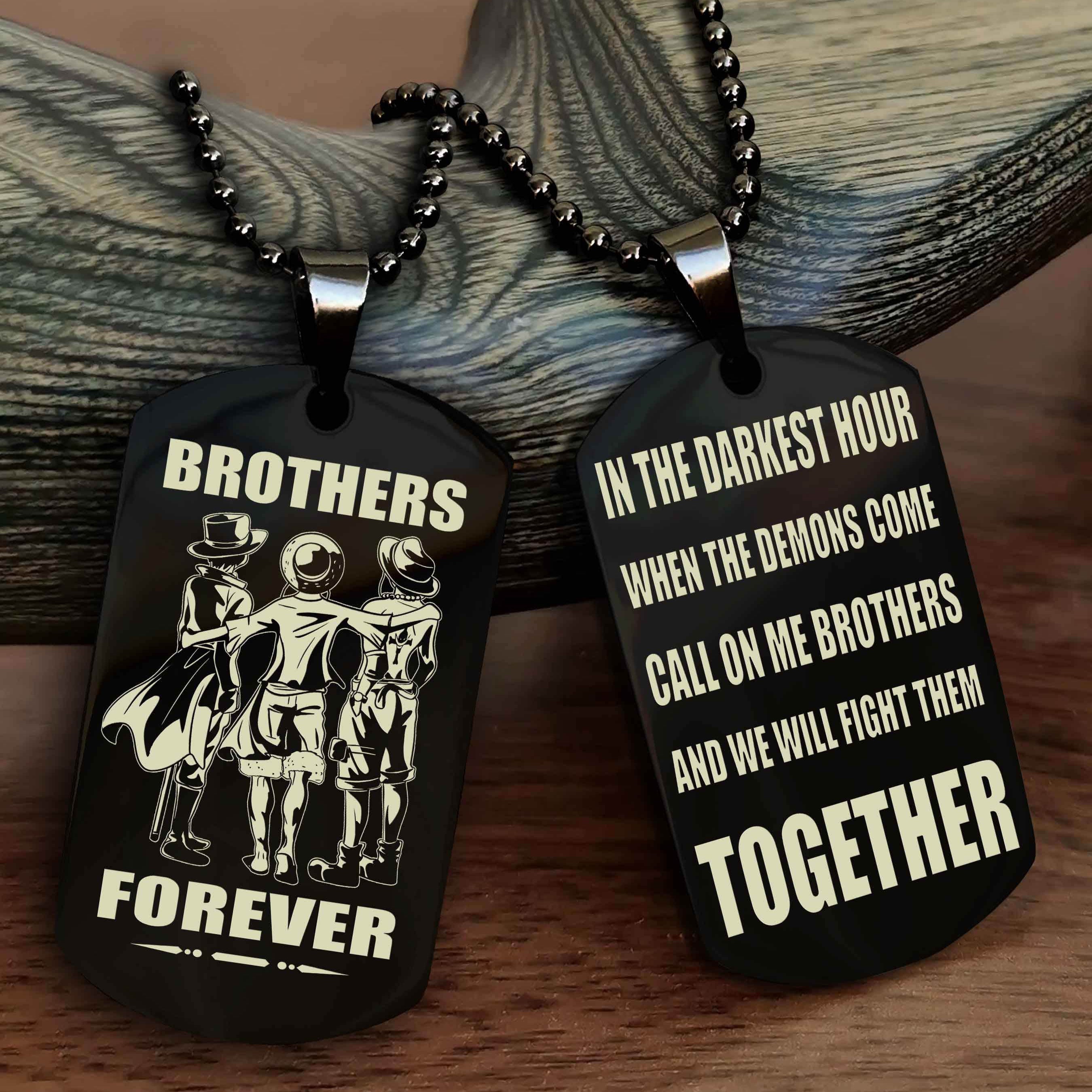 DRB Personalized Double Sided Dog Tag For My Brother - Call On Me Brother And We Will Fight Them Together Gift For Your Friend