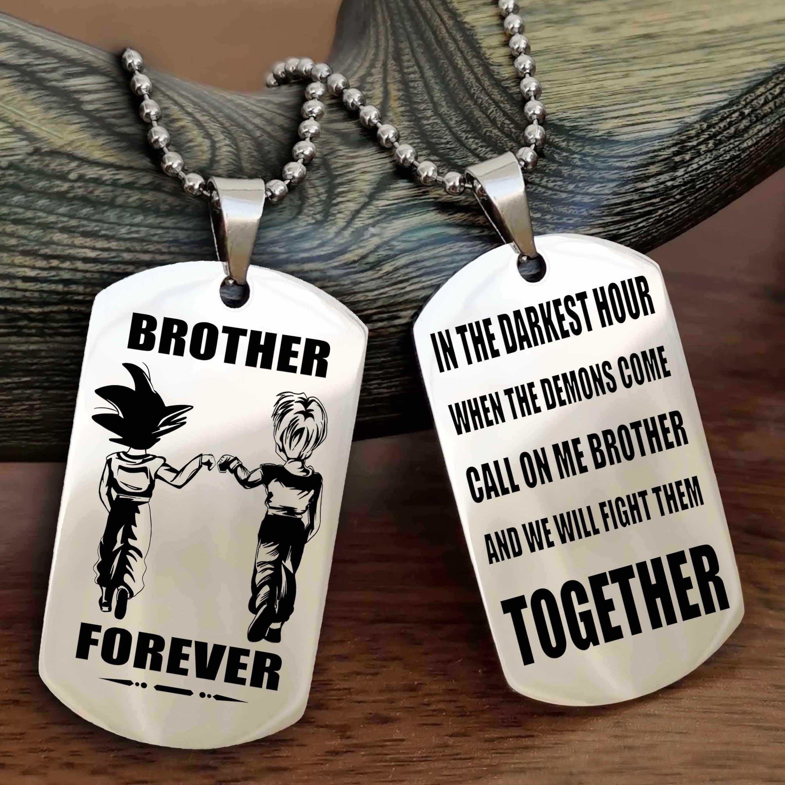 DRB Personalized Double Sided Dog Tag For My Brother - Call On Me Brother And We Will Fight Them Together Gift For Your Friend