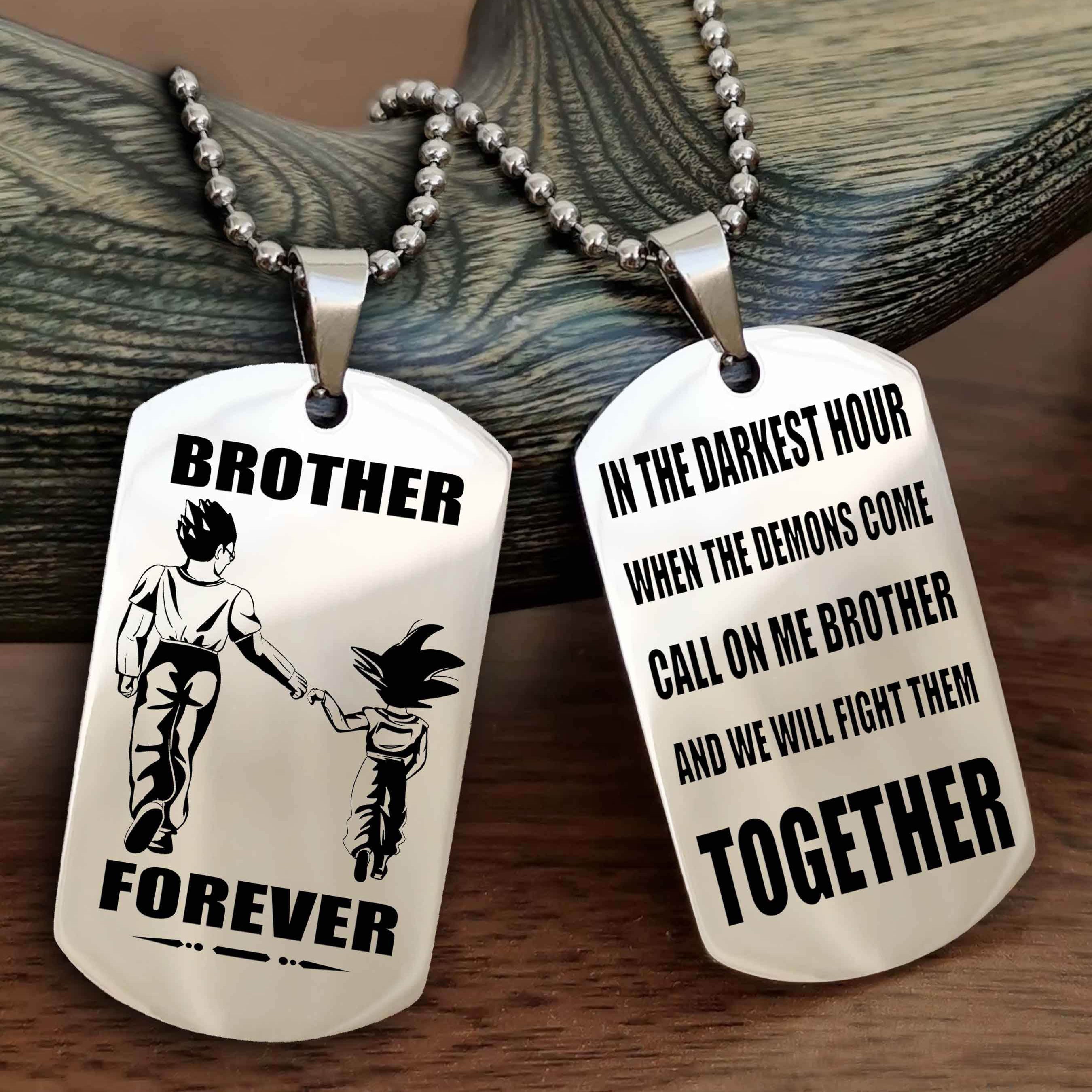 DRB Personalized Double Sided Dog Tag For My Brother - Call On Me Brother And We Will Fight Them Together Gift For Your Friend