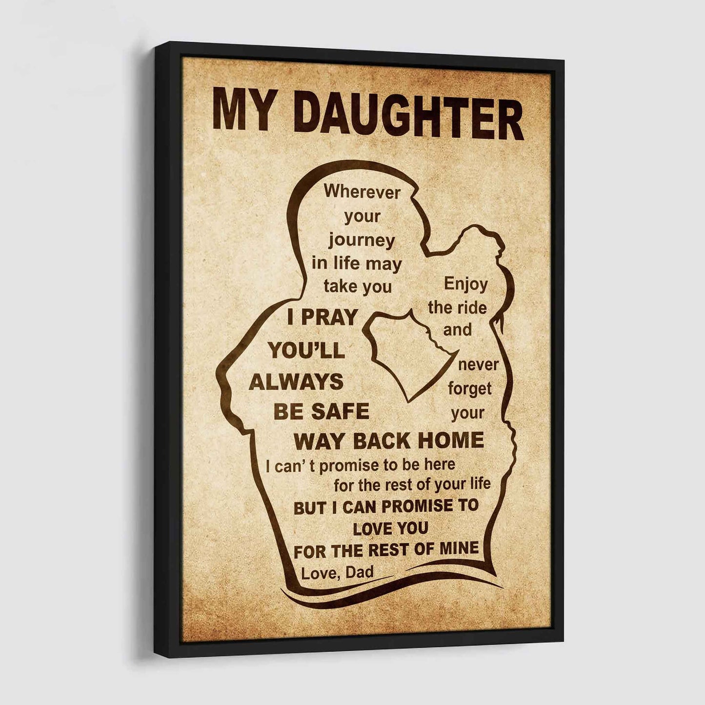 Personalized Family Poster Canvas Never Forget Your Way Back Home To My Son Gift From Dad Gift For Your Son