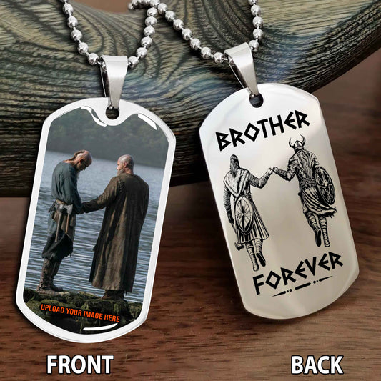 Personalized Double Side Graphic Dog Tag Brother Forever Gift For Your Brother