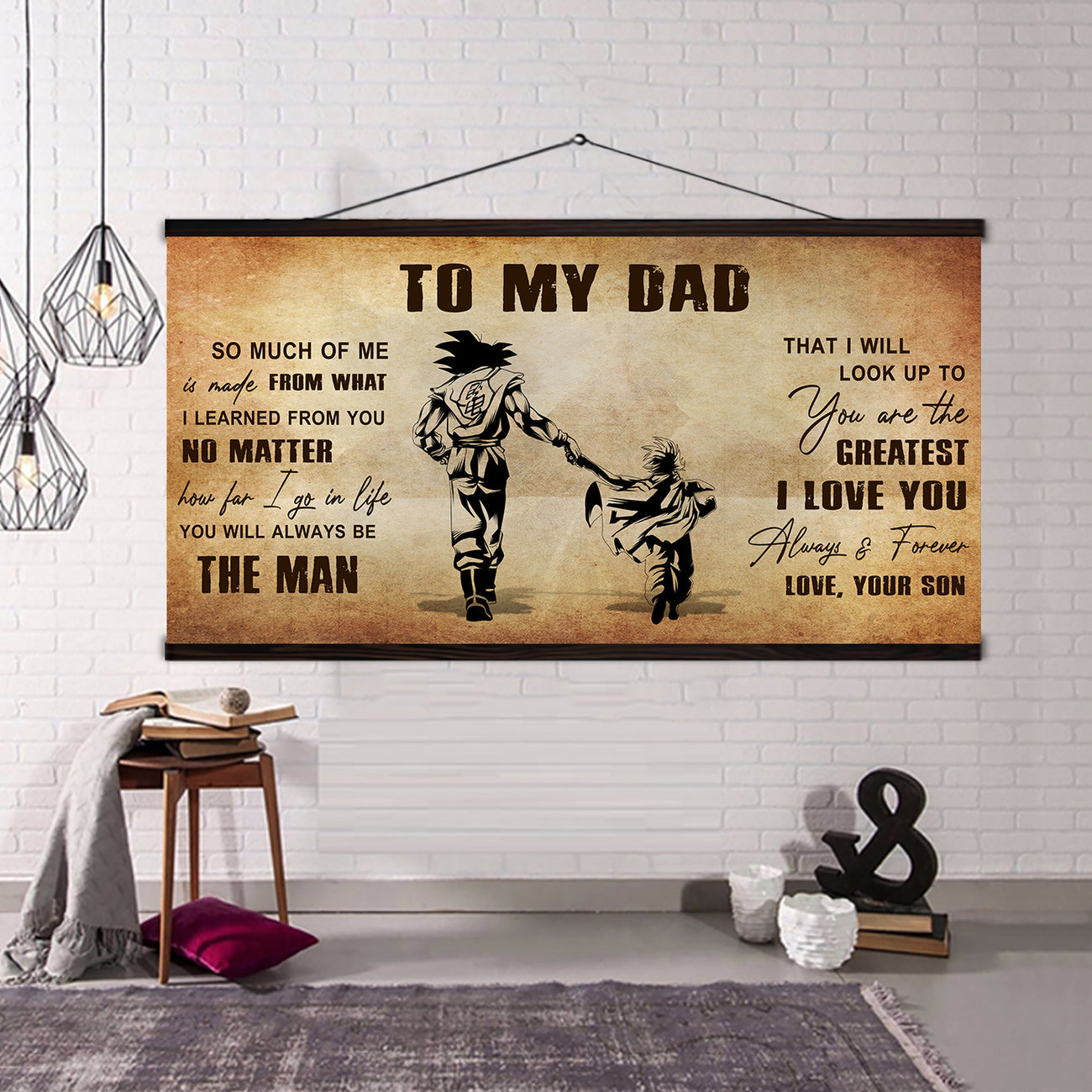 DRB To The Man Who Taught Me Everything - You Will Always Be My Hero Poster Canvas Gift For Father - Photo Upload
