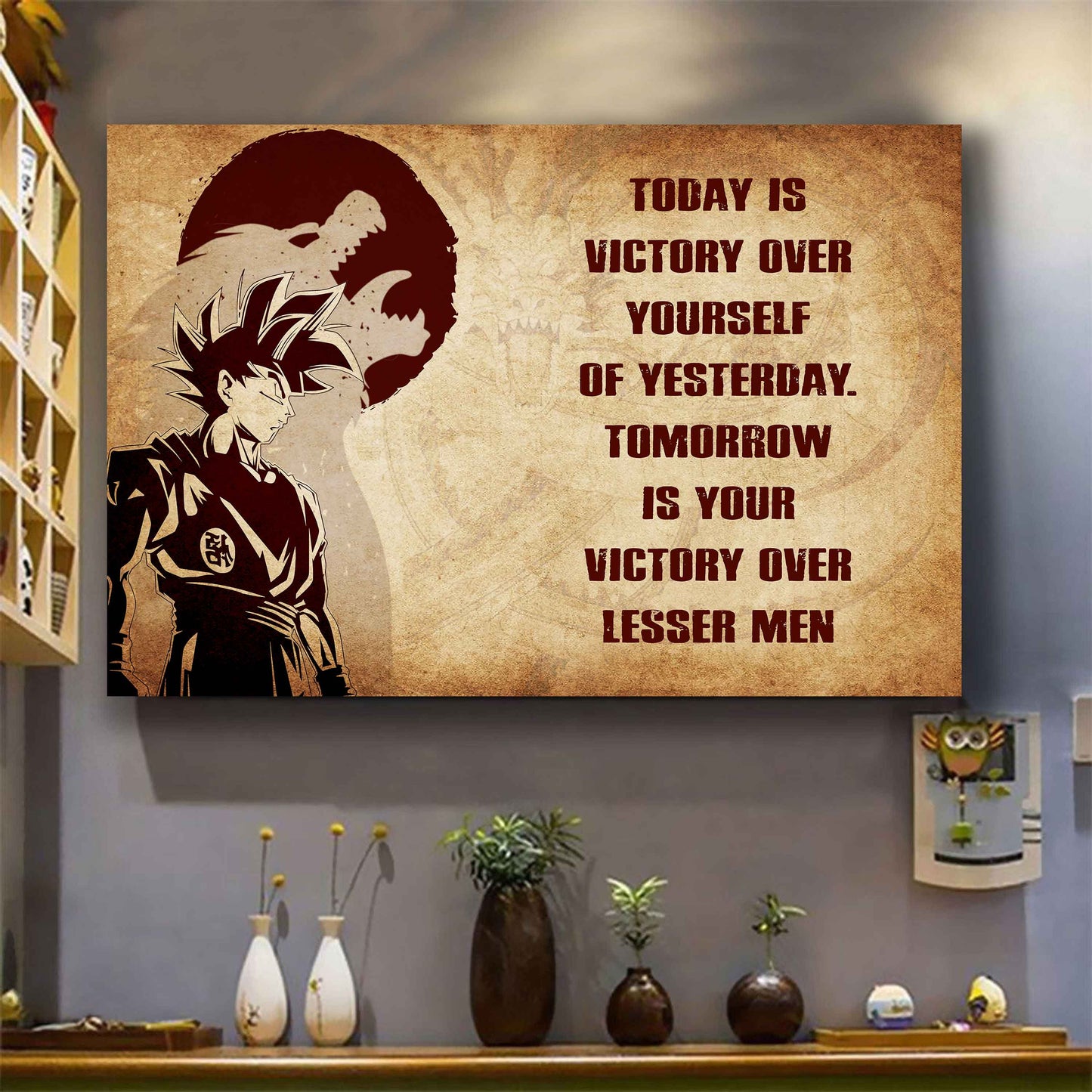 DRB Poster Canvas Today Is Victory Over Yourself Of Yesterday Best Gift With Motivation Quotes