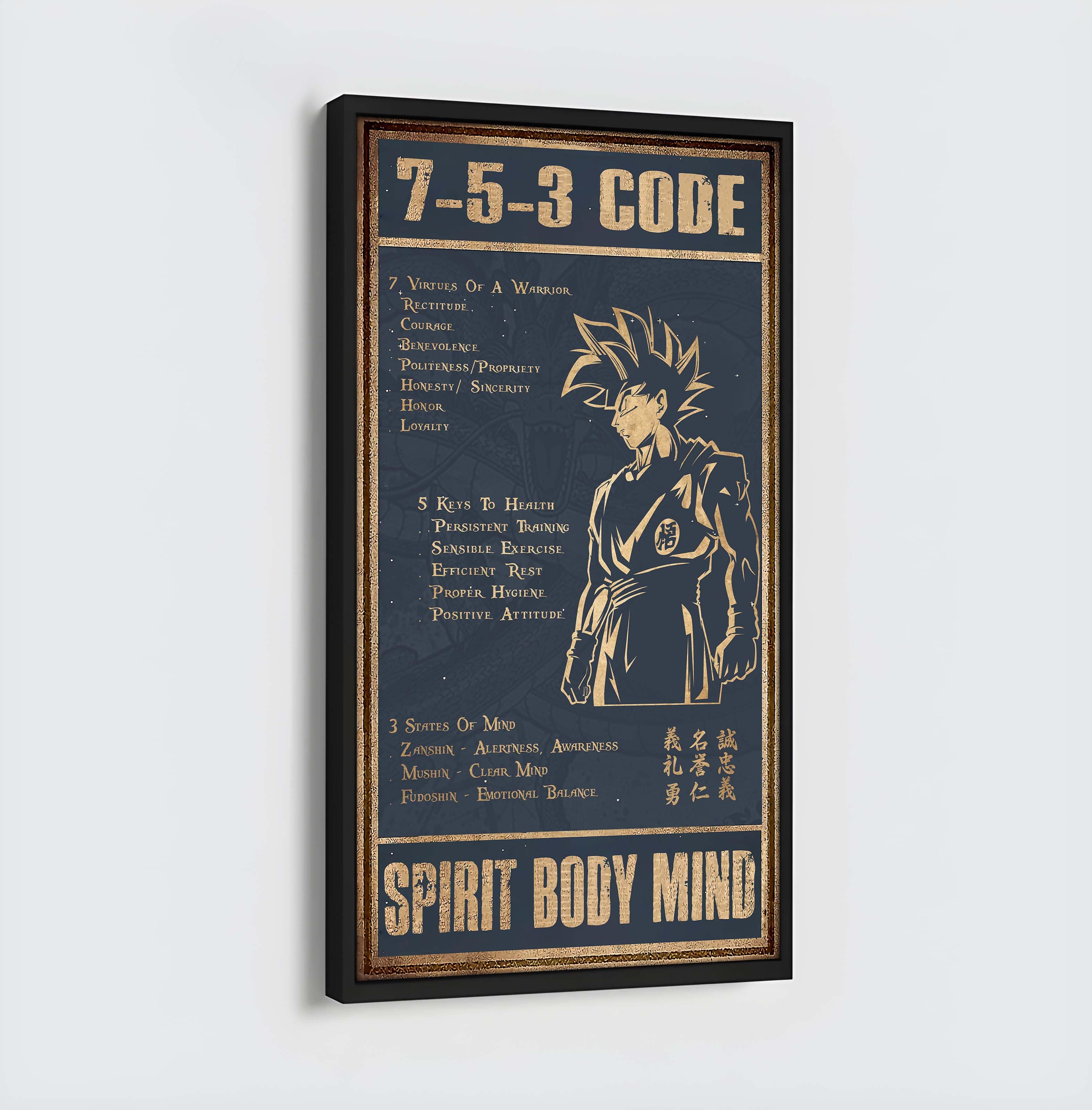 GK 7 5 3 Code New Vertical Poster Canvas Wall Art
