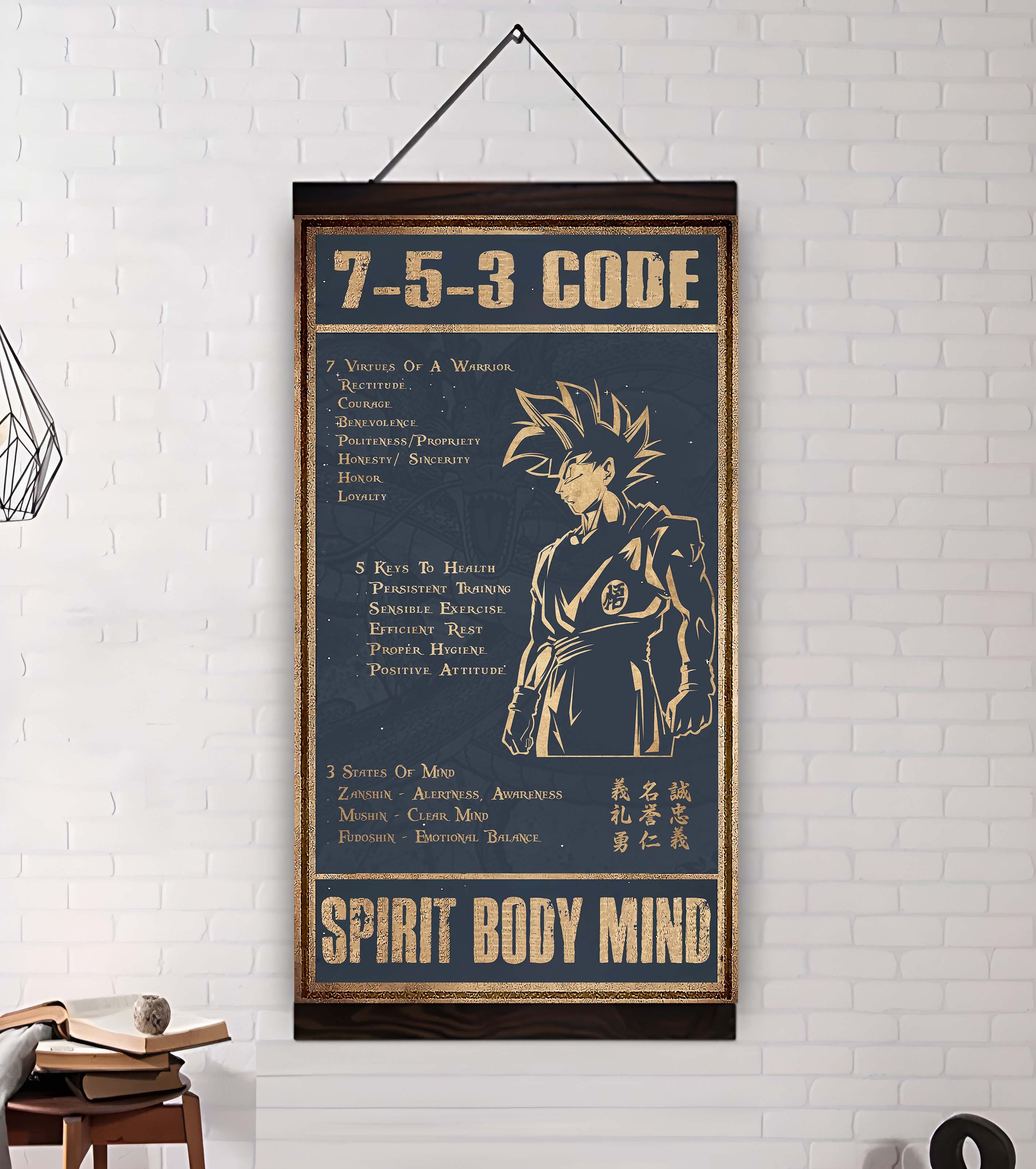 GK 7 5 3 Code New Vertical Poster Canvas Wall Art