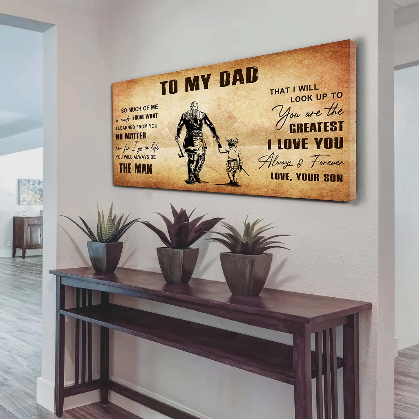 DRB To My Dad - You Are The Greatest I Love You Poster Canvas Gift For Father From Son