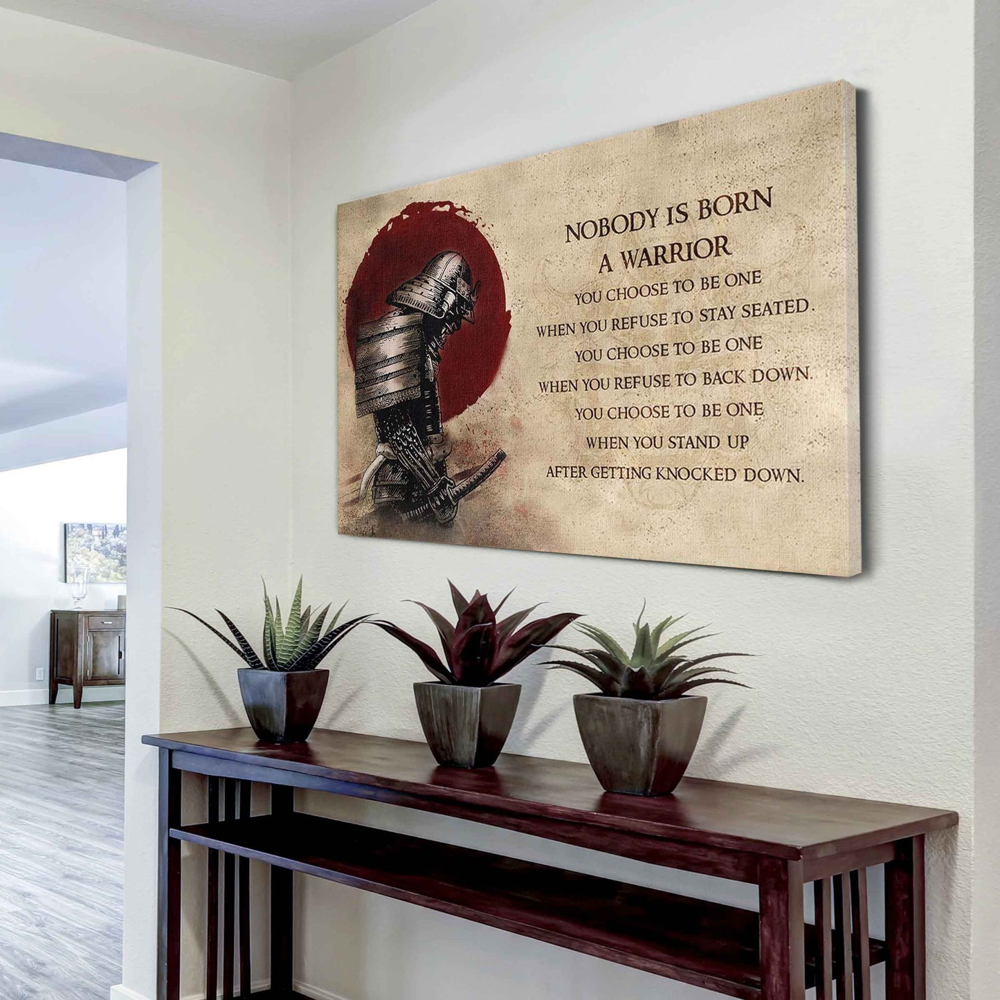 No Body Is Born A Warior Poster Canvas