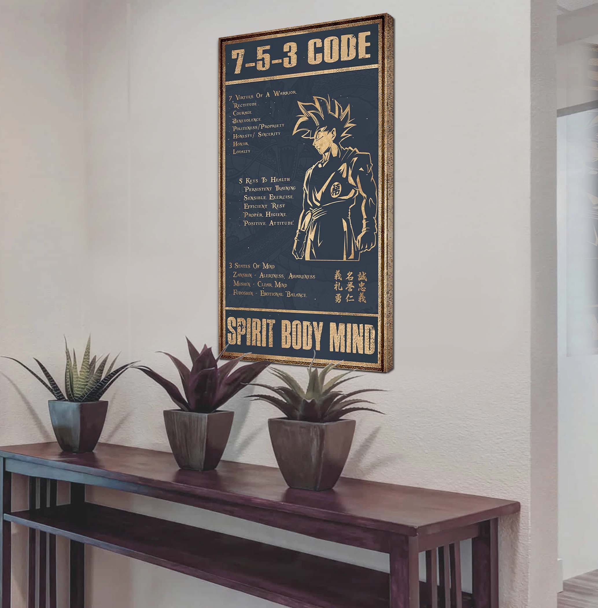 GK 7 5 3 Code New Vertical Poster Canvas Wall Art