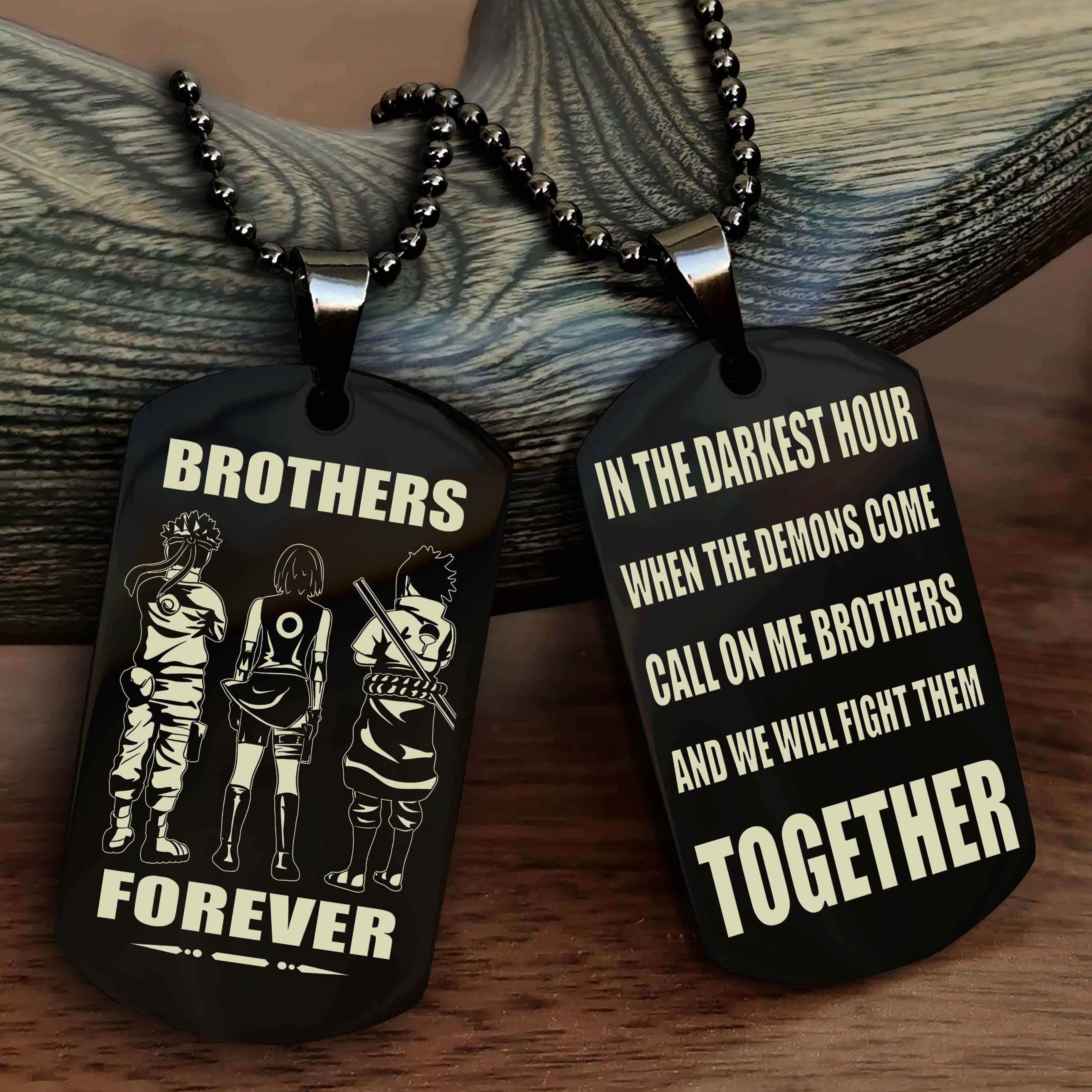 DRB Personalized Double Sided Dog Tag For My Brother - Call On Me Brother And We Will Fight Them Together Gift For Your Friend