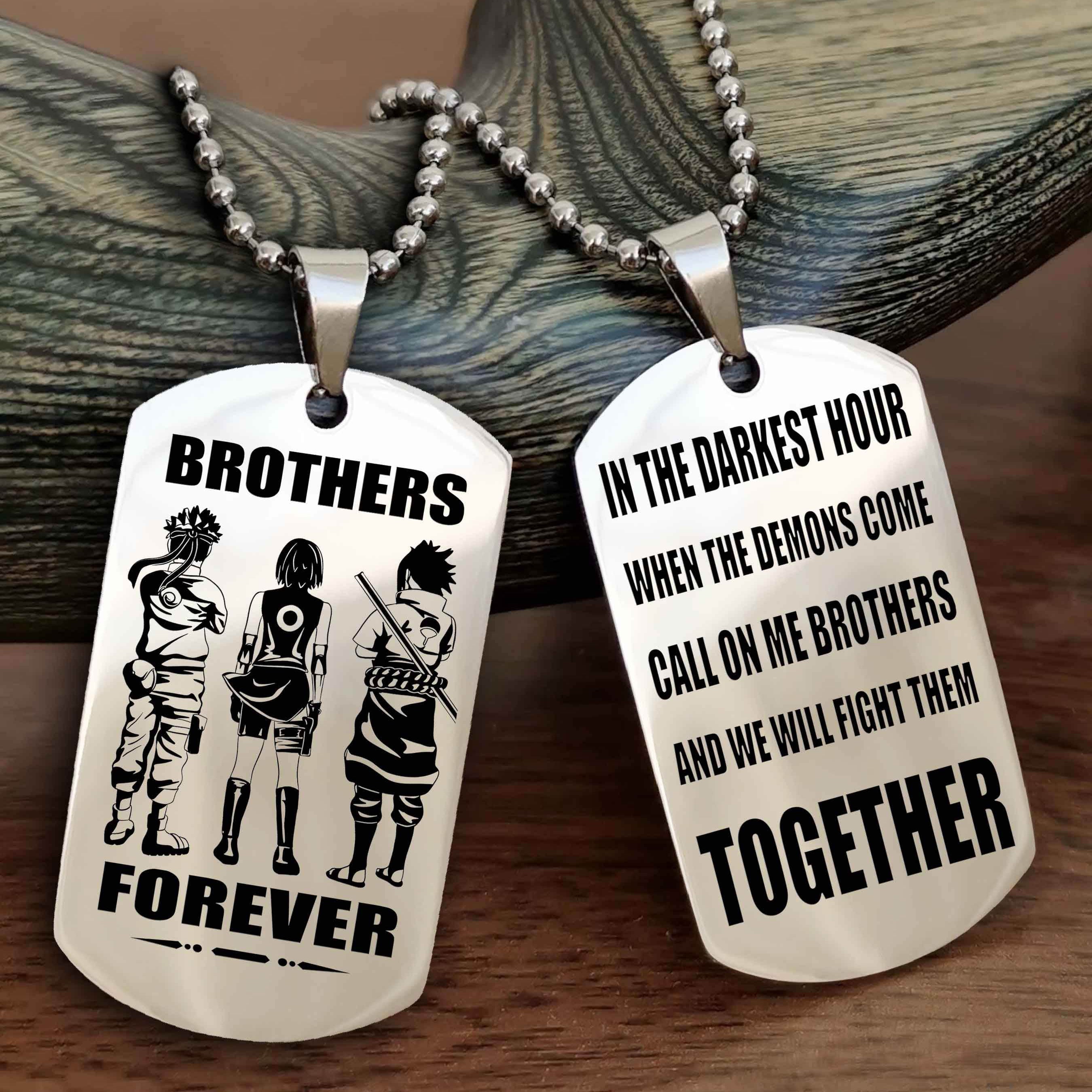 DRB Personalized Double Sided Dog Tag For My Brother - Call On Me Brother And We Will Fight Them Together Gift For Your Friend
