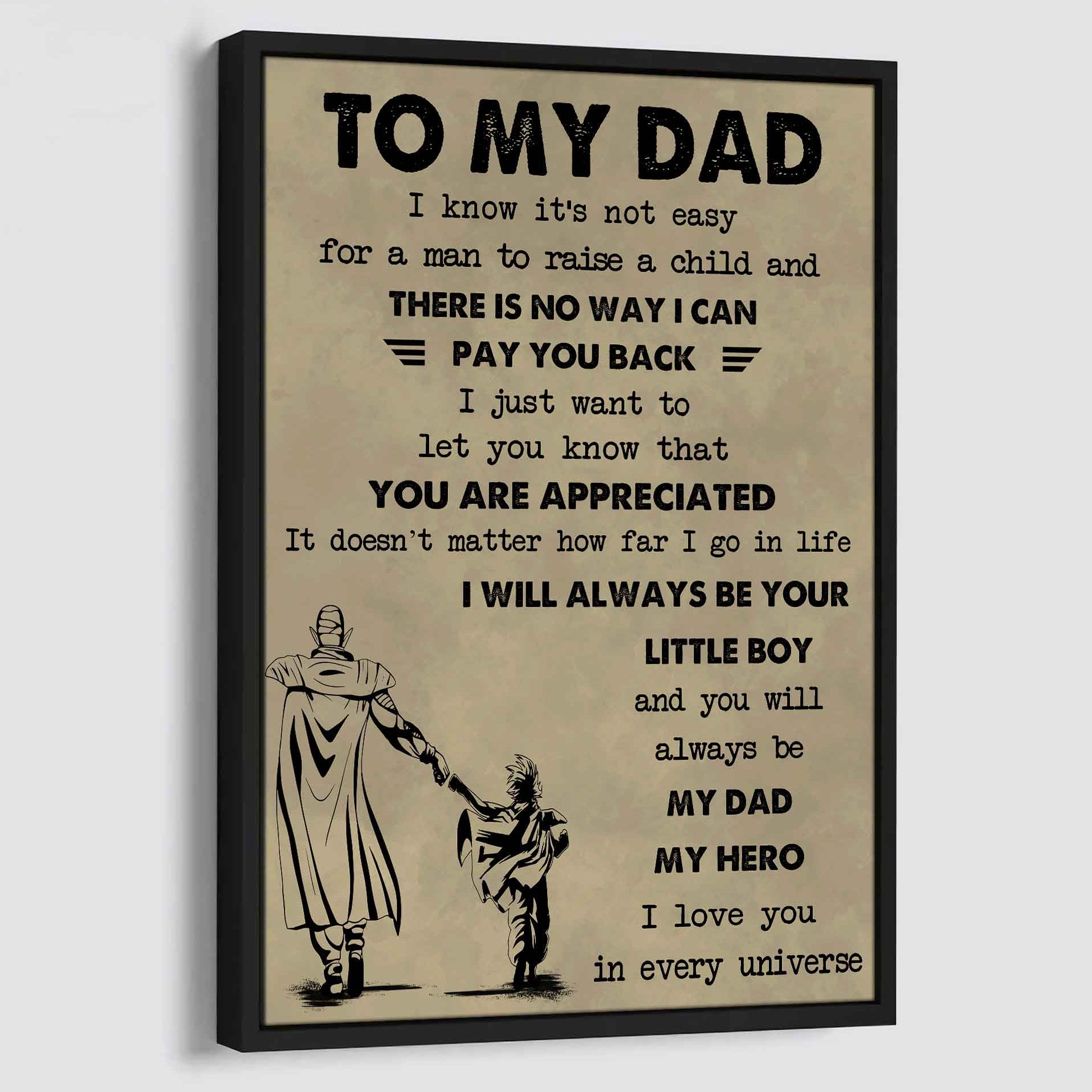 DRB Poster Canvas To My Dad-I love you in every universe