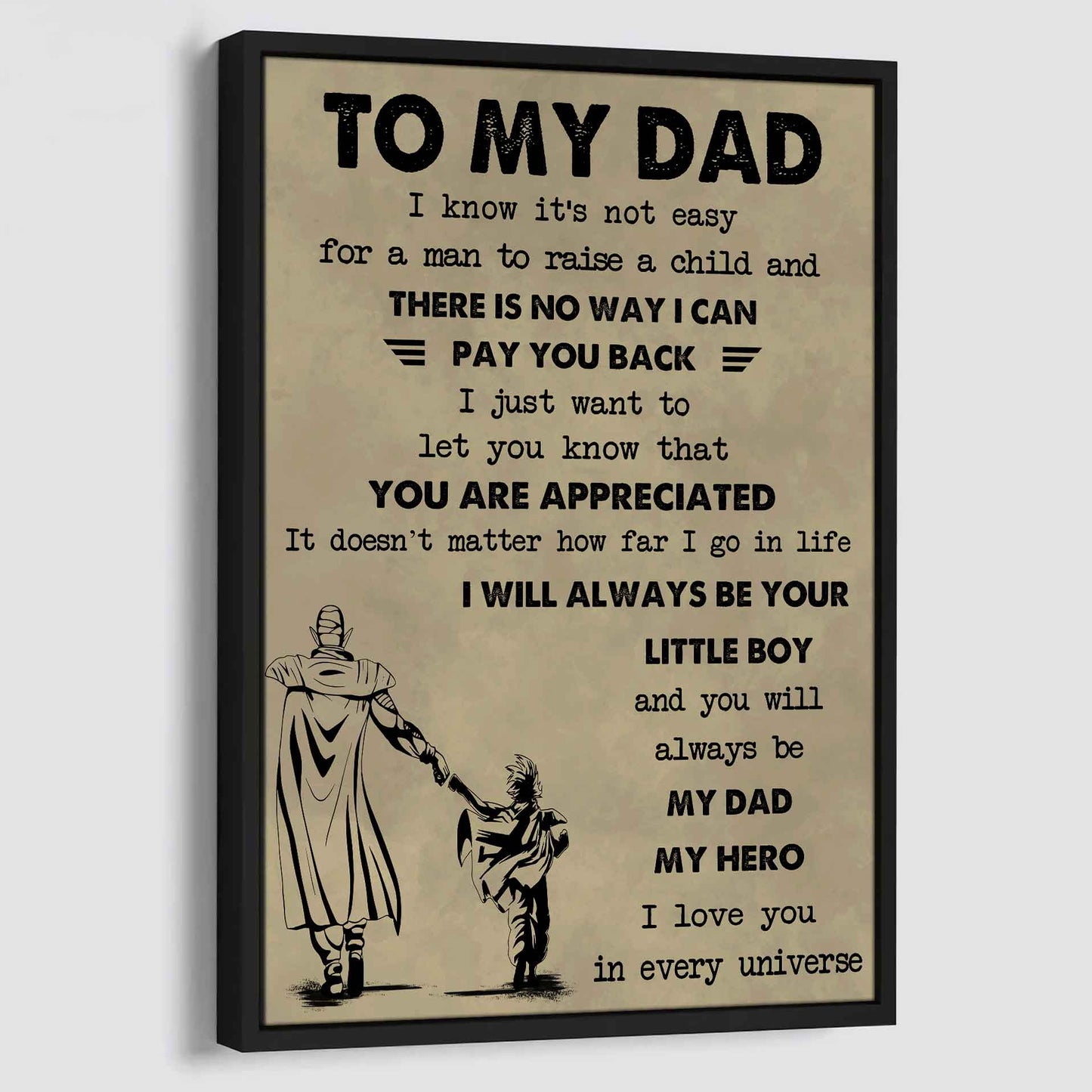 DRB Poster Canvas To My Dad-I love you in every universe