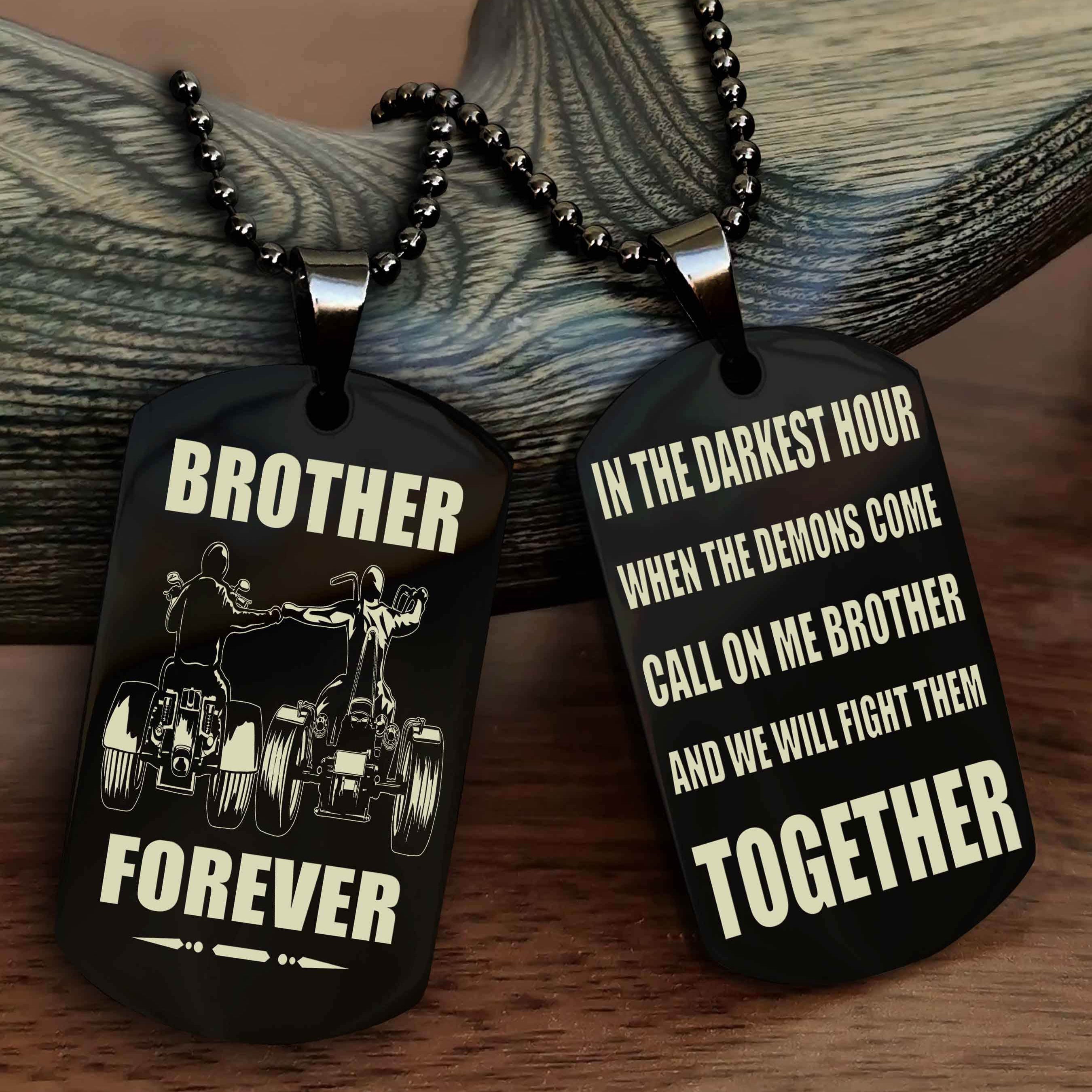 DRB Personalized Double Sided Dog Tag For My Brother - Call On Me Brother And We Will Fight Them Together Gift For Your Friend