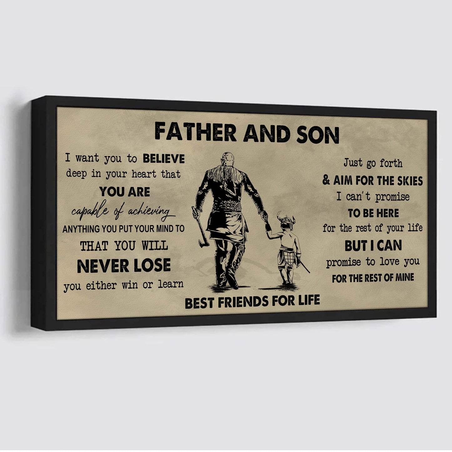 DRB Father And Daughter Best Friend For Life - You Will Never Lose Poster Canvas Gift For Daughter From Father -Photo Upload
