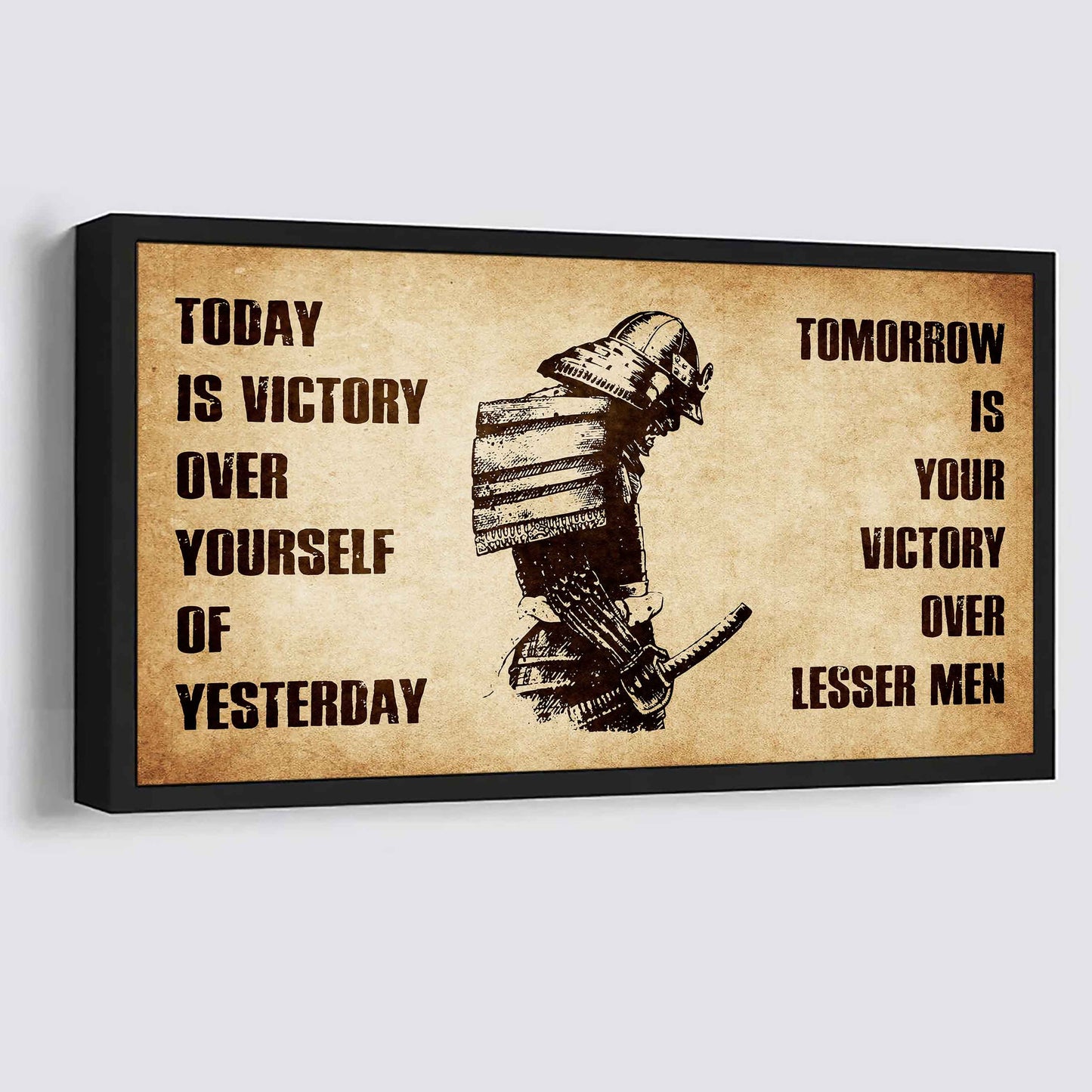Personalized DRB Poster Canvas - Today Is Victory Over Yourself Of Yesterday Tomorrow Is Your Victory Over Lesser Men