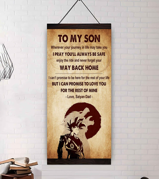 Warrior To My Son Never Forget Your Way Back Home Poster Canvas Motivation Canvas Gift For Your Son