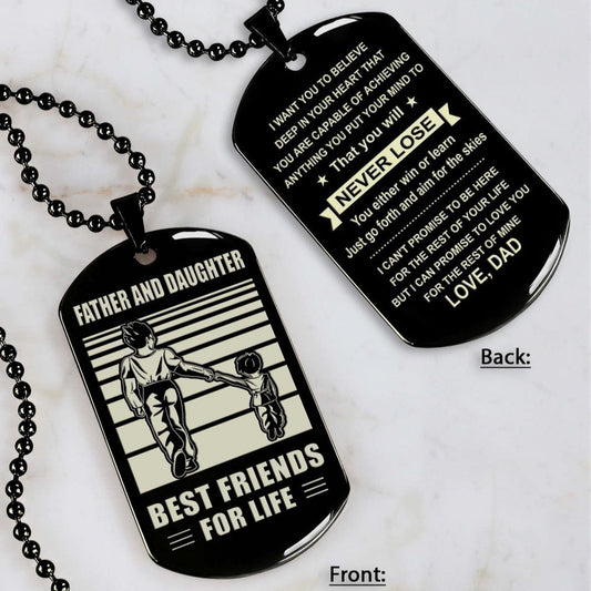 NVL Personalized Double Sided Dog Tag Father And Daughter Best Friends For Life