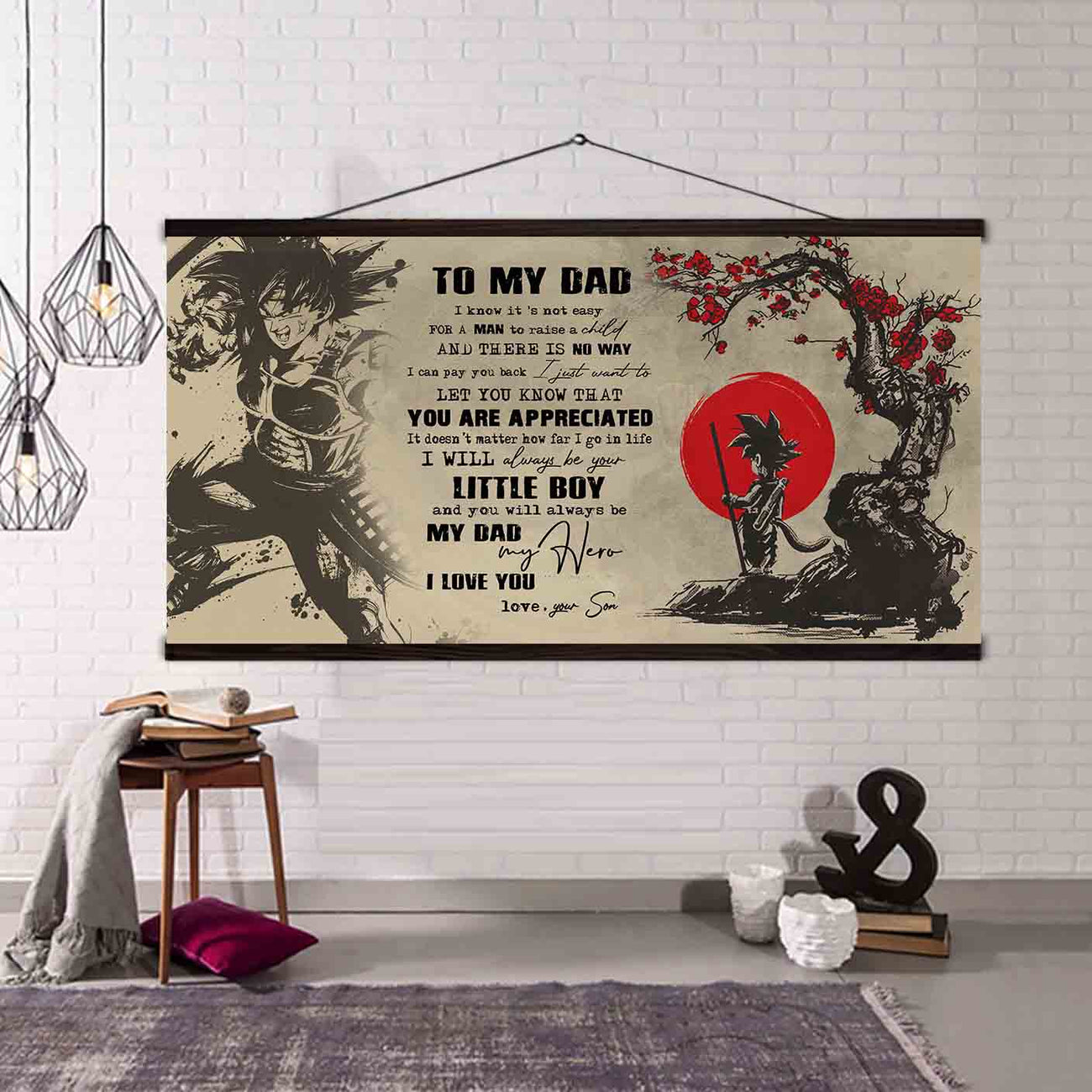 DRB To The Man Who Taught Me Everything - You Will Always Be My Hero Poster Canvas Gift For Father - Photo Upload