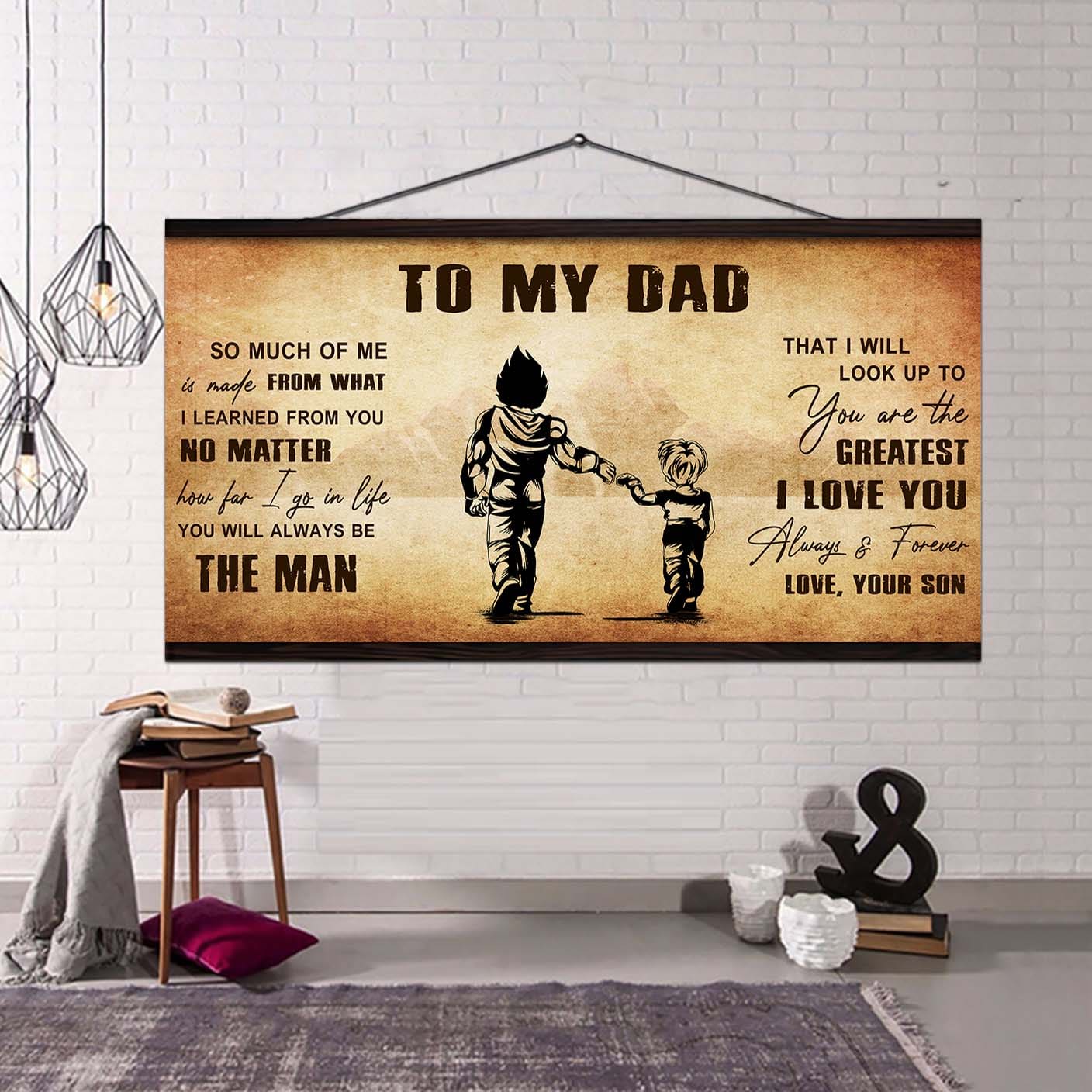 DRB To My Dad - You Are The Greatest I Love You Poster Canvas Gift For Father From Son