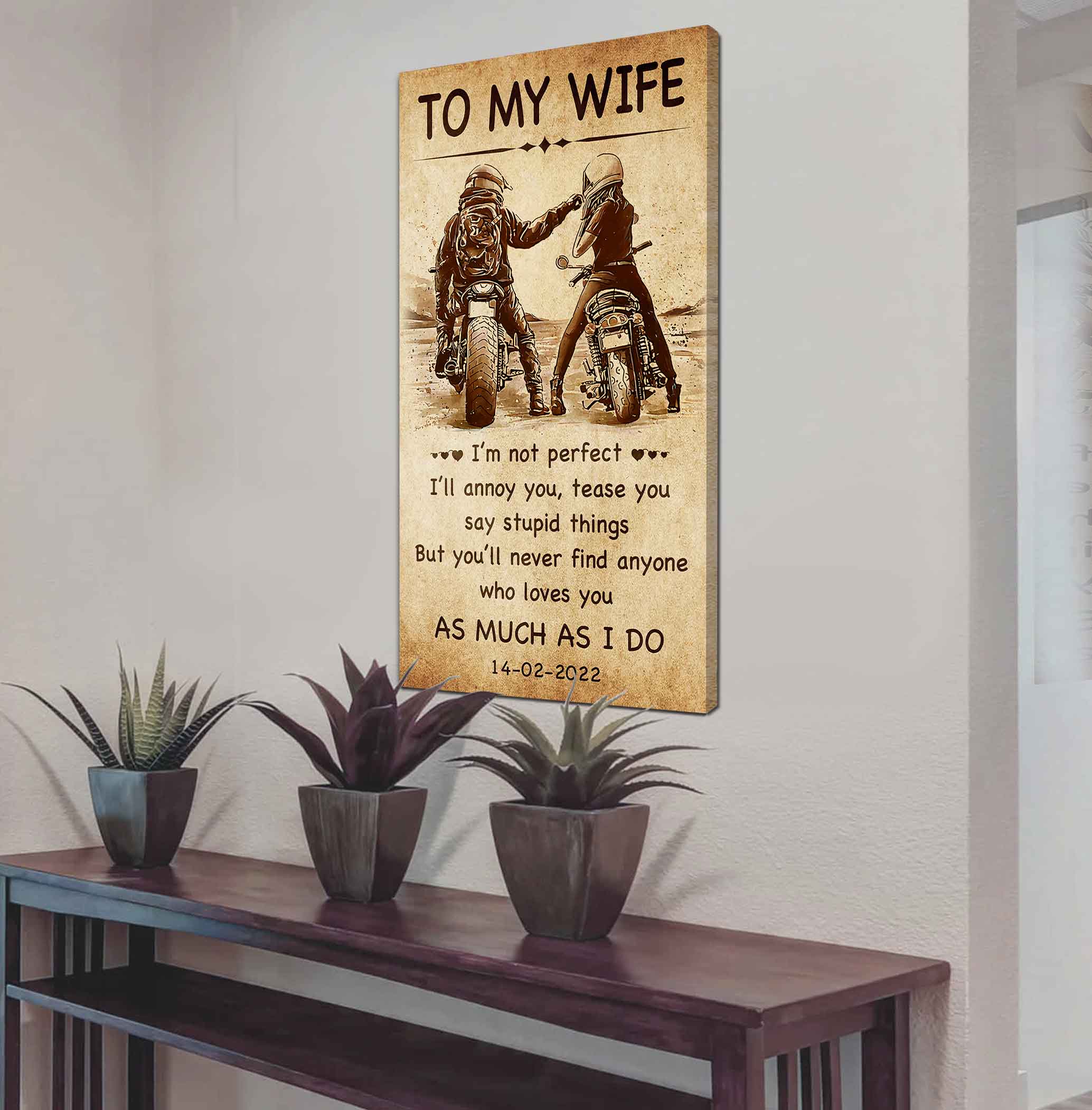 Family Poster Canvas To My Wife - I Am Not Perfect