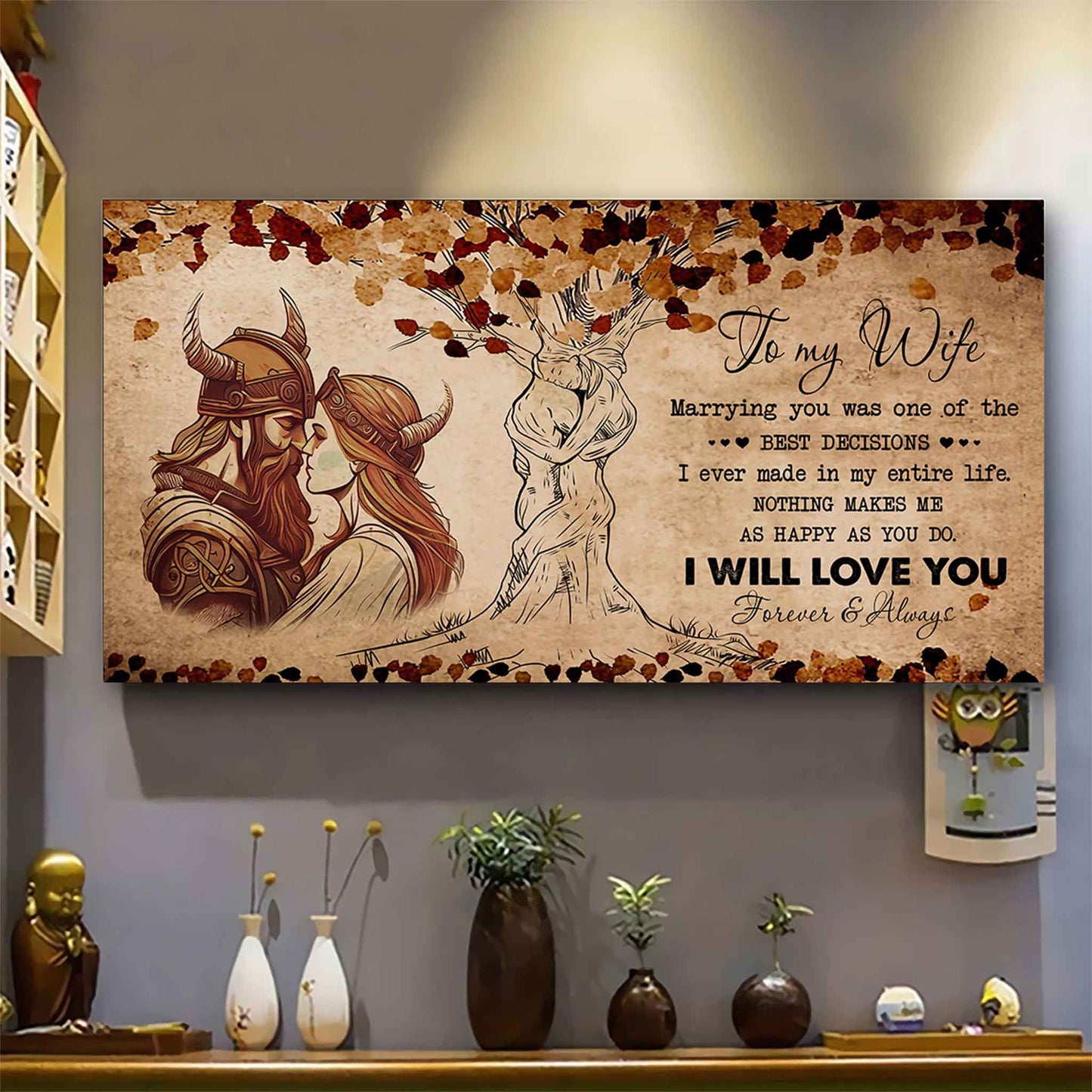 American Football Poster Canvas To My Wife Marrying You Was One Of The Best Decisions - I Will Love You Forever And Always Gift For Your Wife